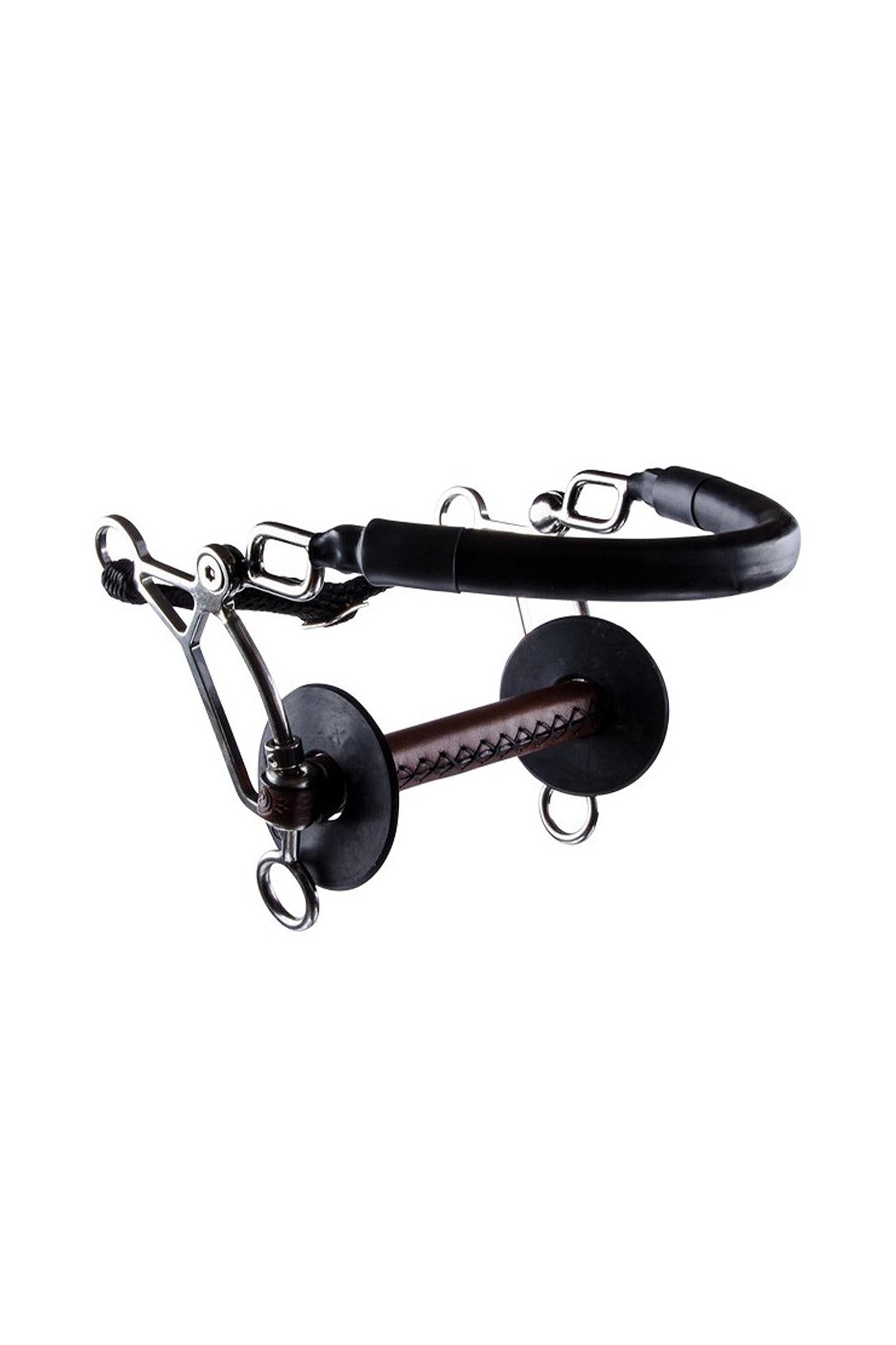 Trust Equestrian Leather Hackamore Combi Short Straight Filetes y Bocados