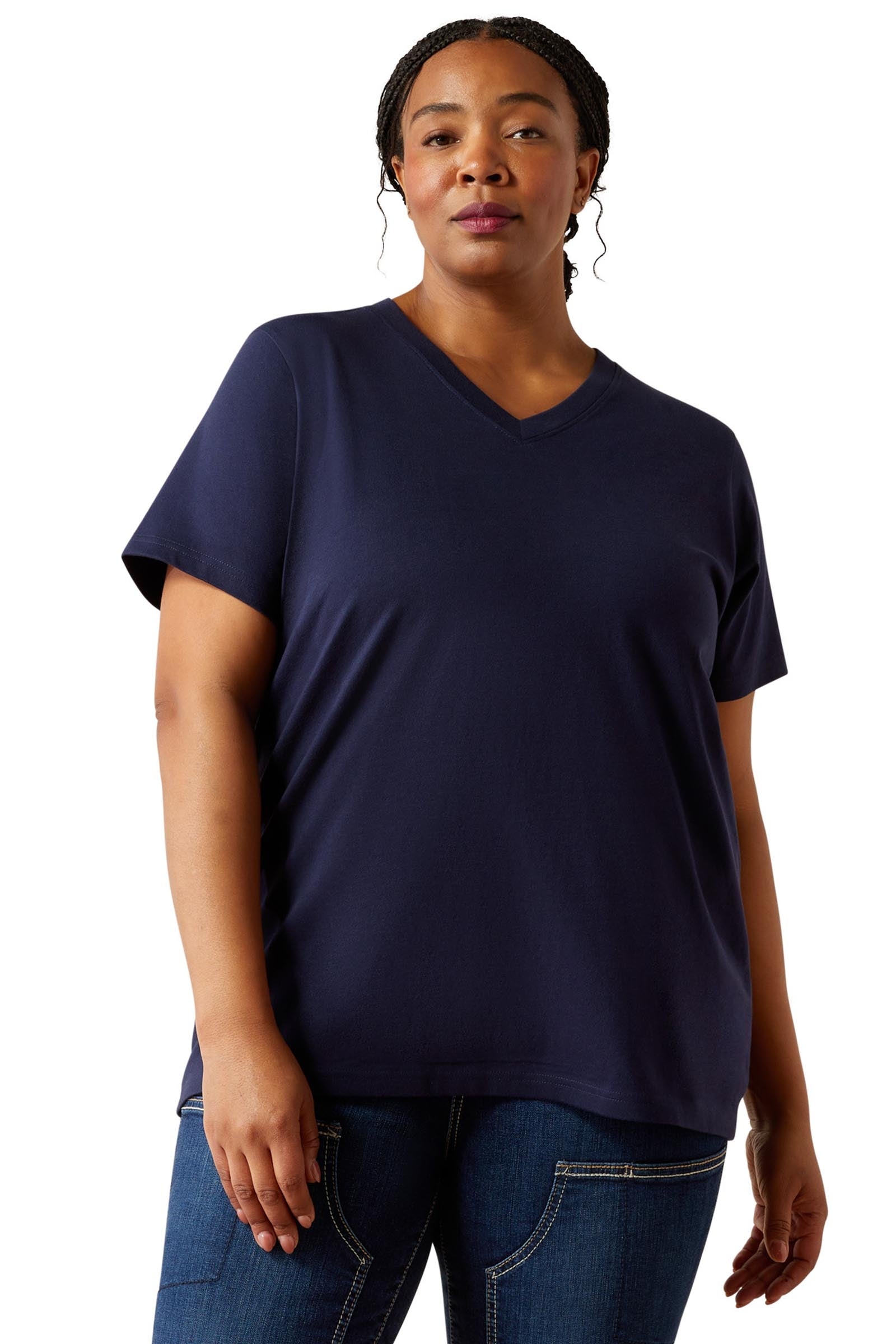 Ariat Rebar CottonStrong camiseta para mujer con cuello en V Ropa Mujer