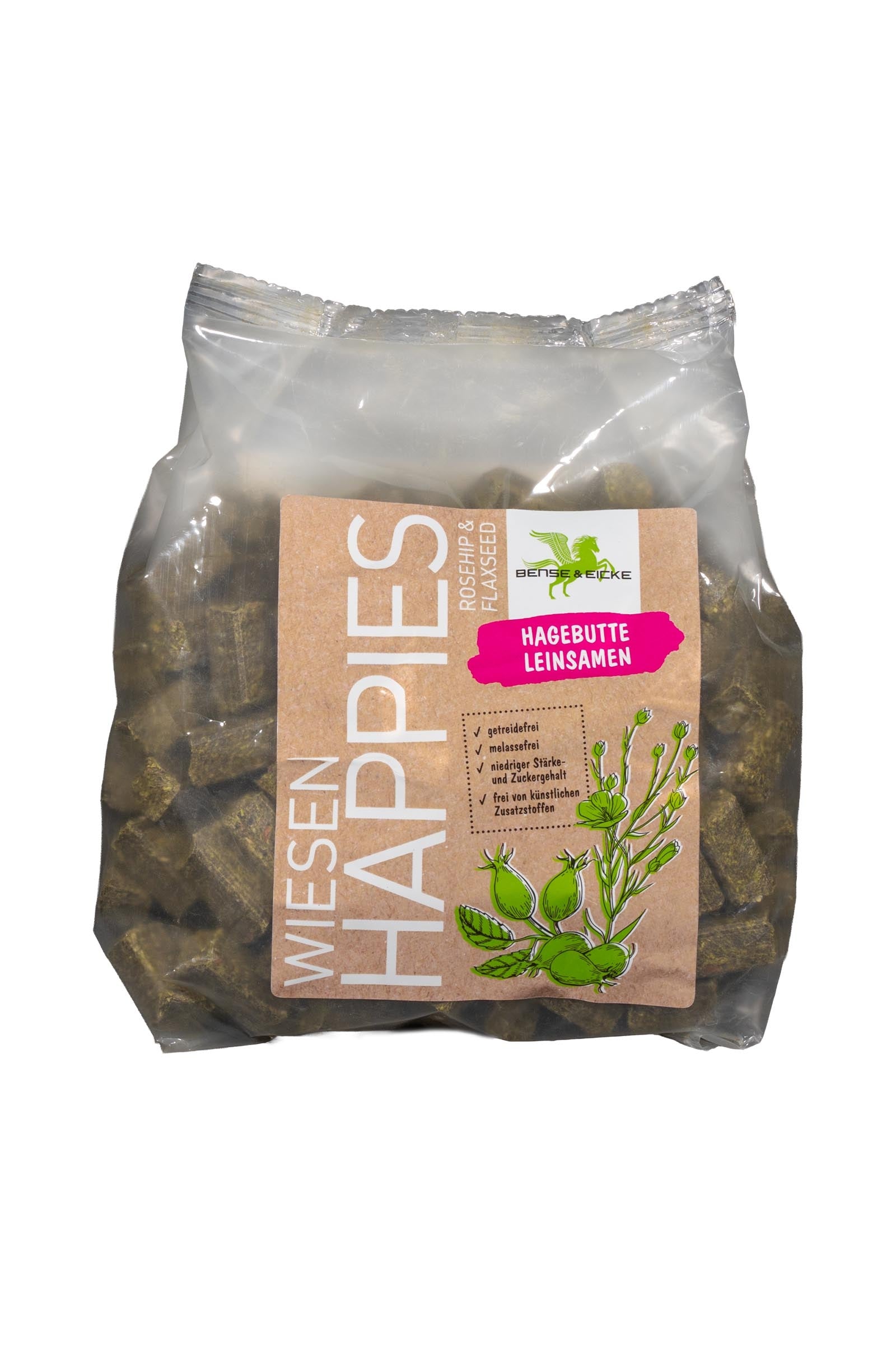 Bense & Eicke Wiesen Happies Escaramujo Linaza, 1 kg Horse Feed & Nutrition