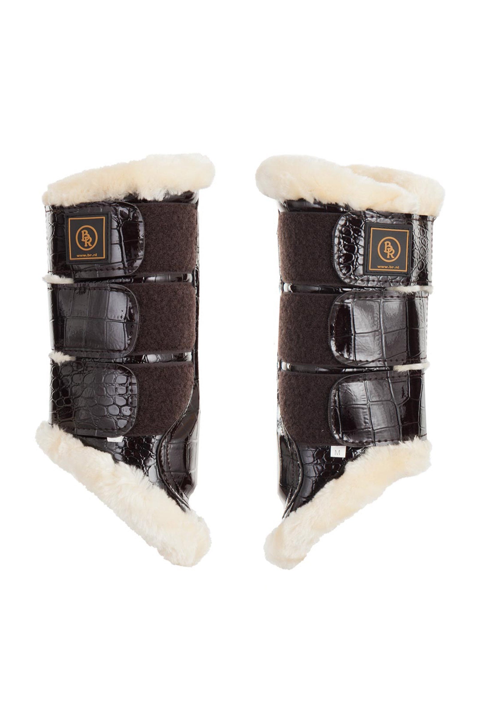BR Majestic Faux Patent Leather Horse Boots Leg & Hoof Protection