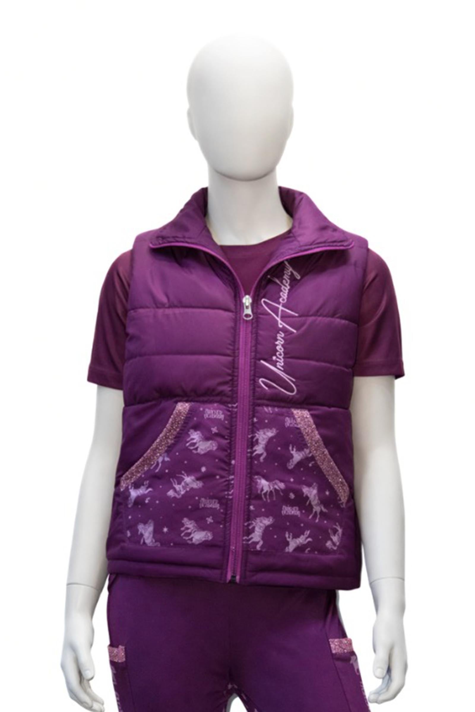 Kavalkade Unicorn Academy chaleco ligero acolchado con glitter para niños Ropa Niños