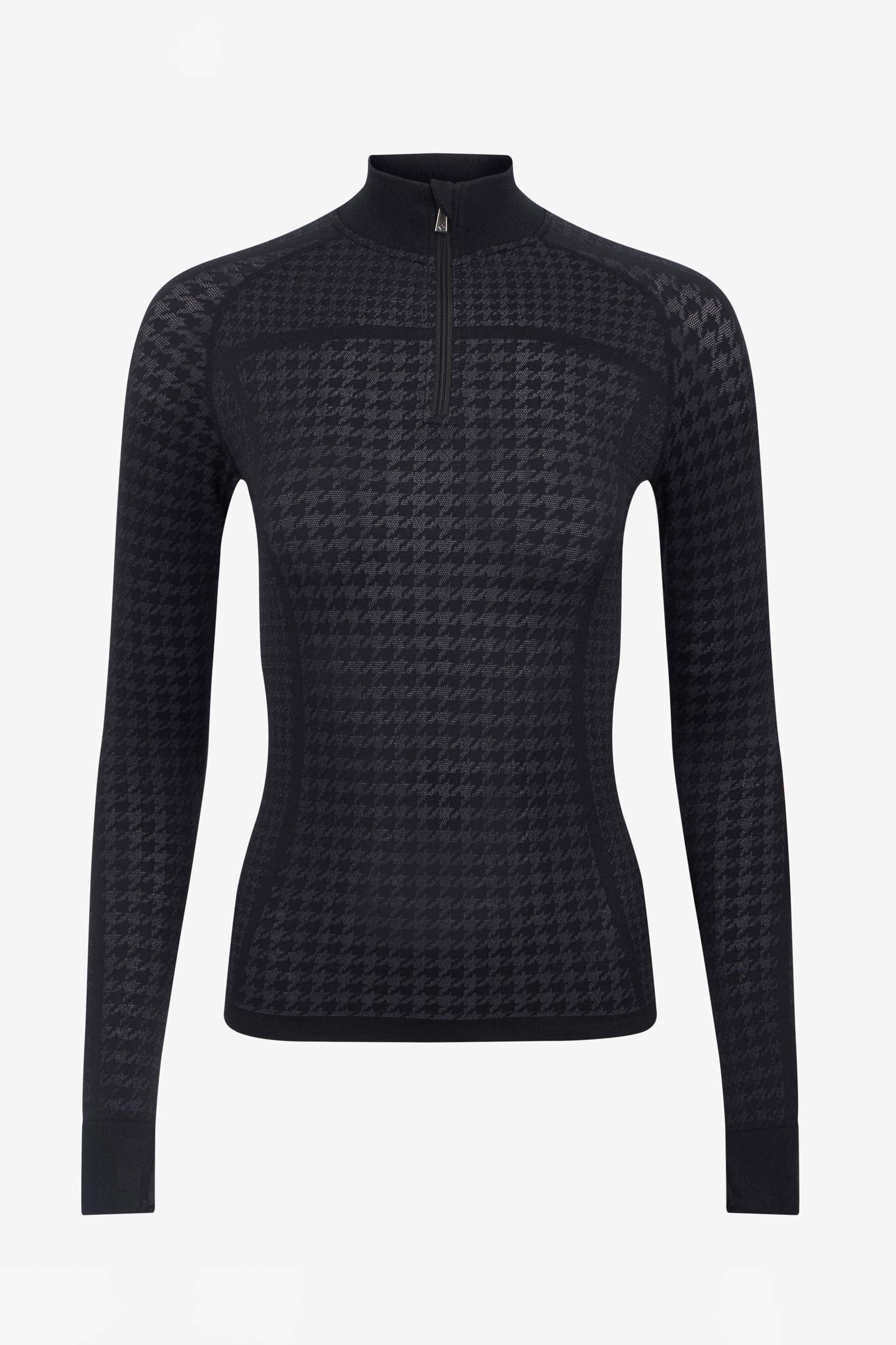 LeMieux Aspen Houndstooth Top with Quarter Zip Ropa Mujer