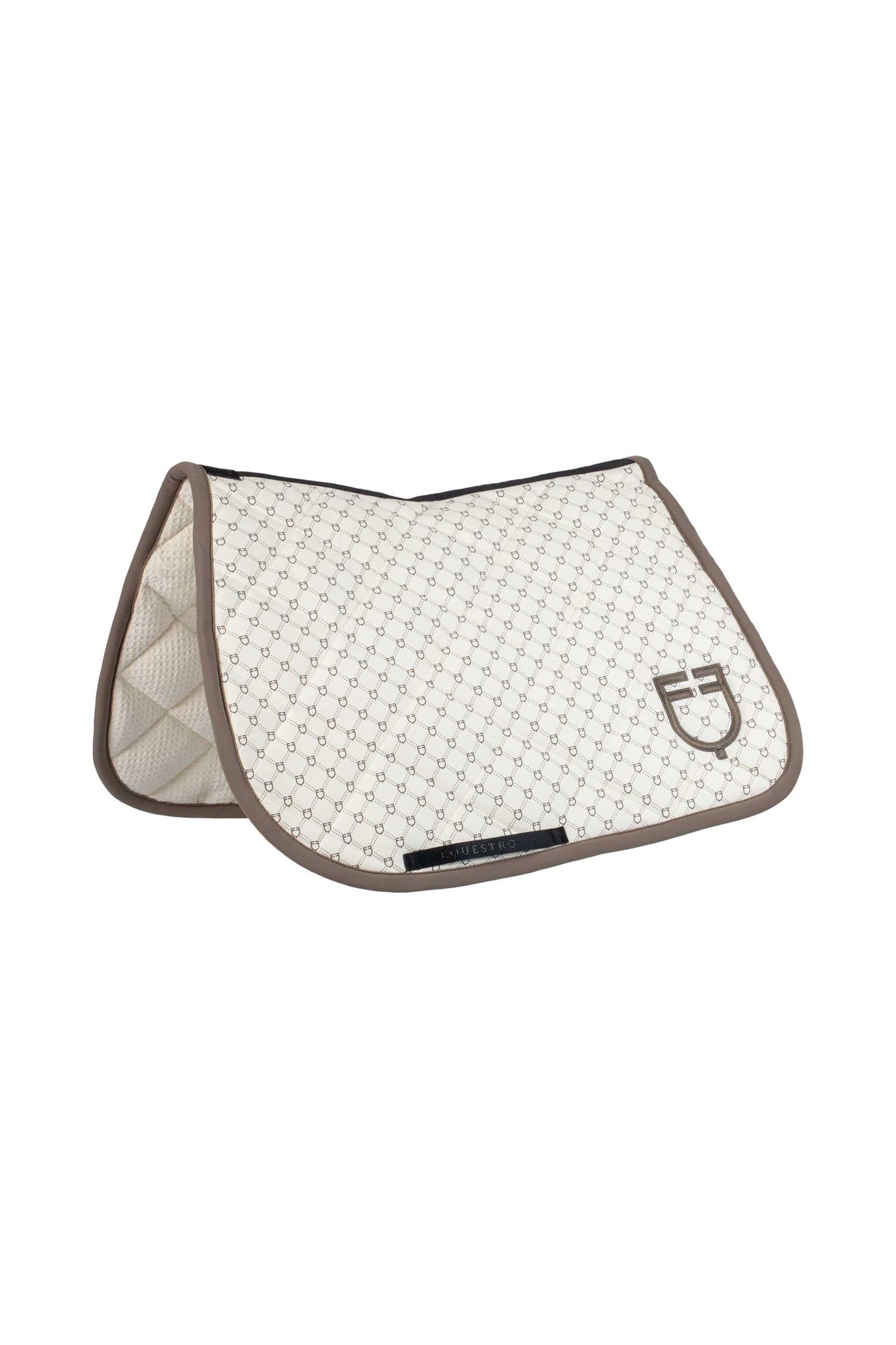 Equestro Jumping Saddle Pad With Monogram Print Saddle Pads