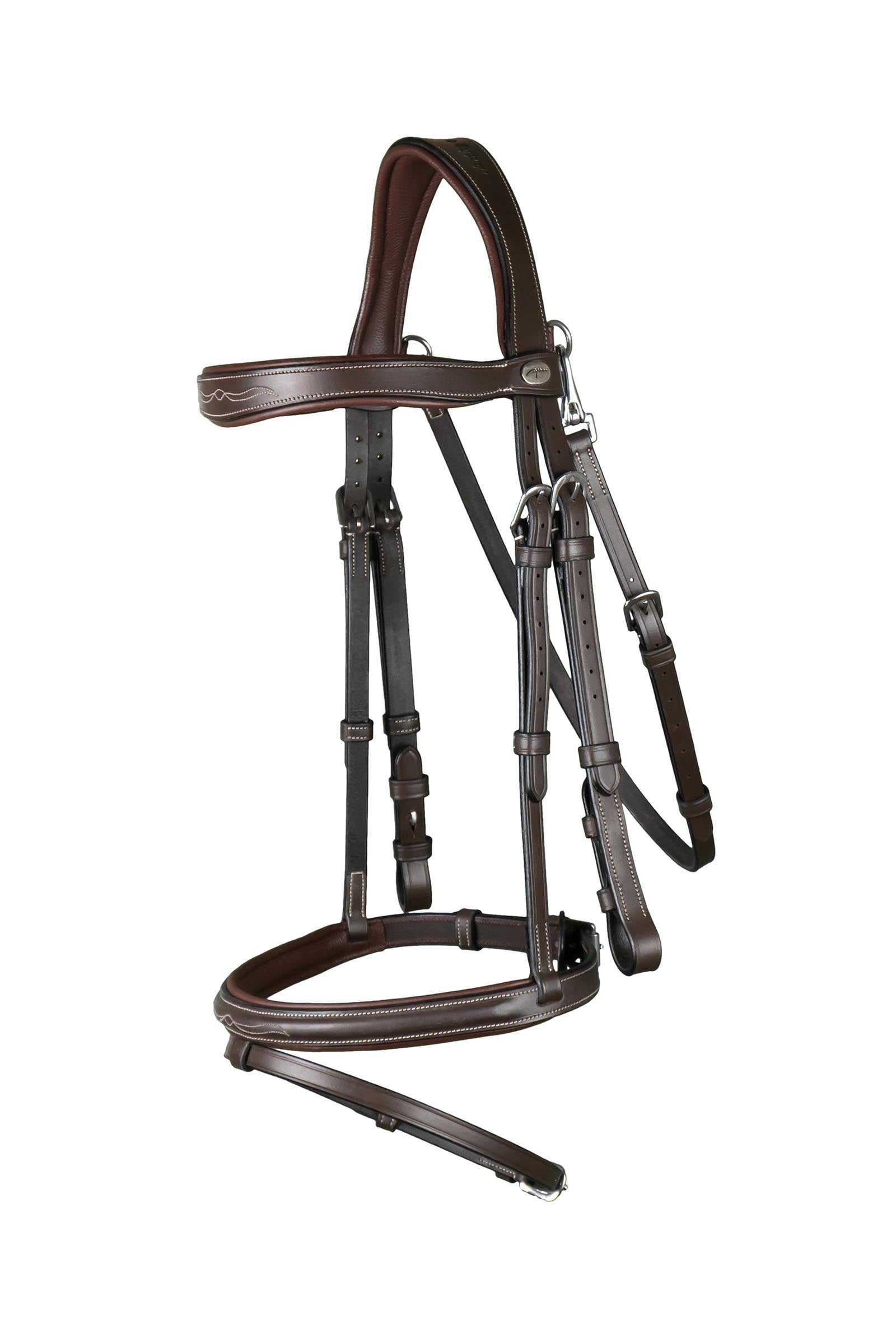 Dy'on Working Flash Noseband Bridle With Snap Hooks Bridles & Reins