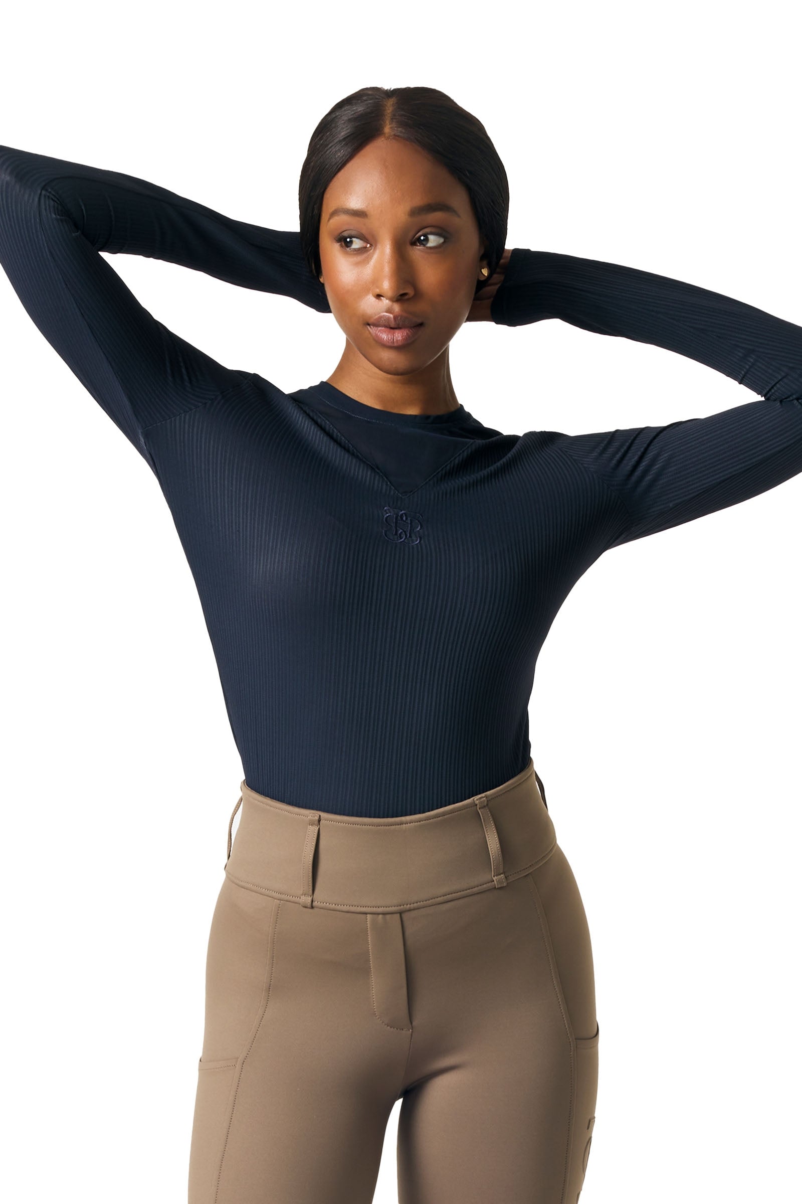 PS of Sweden Leandra L/S Camiseta de Malla a Rayas Ropa Mujer