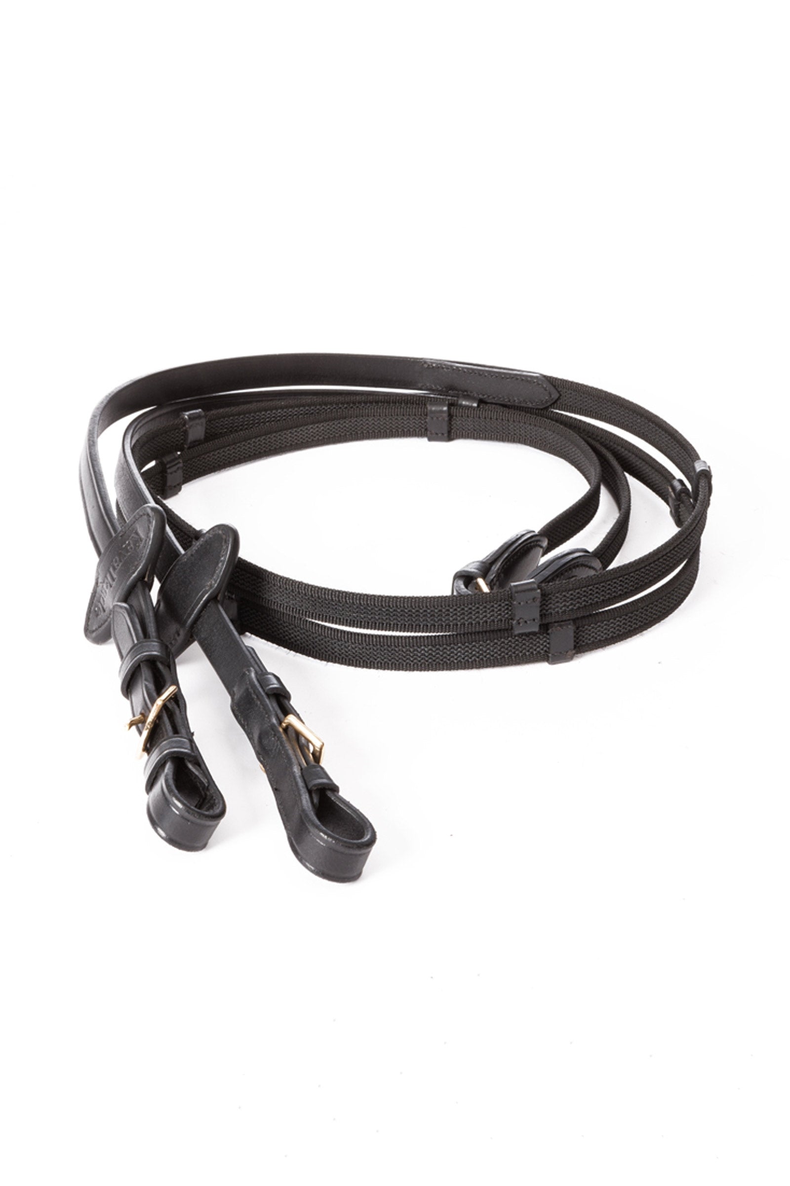 Kavalkade Gold Rubberised Reins With 5 Stops, 16 mm Cabezadas de montar & Riendas