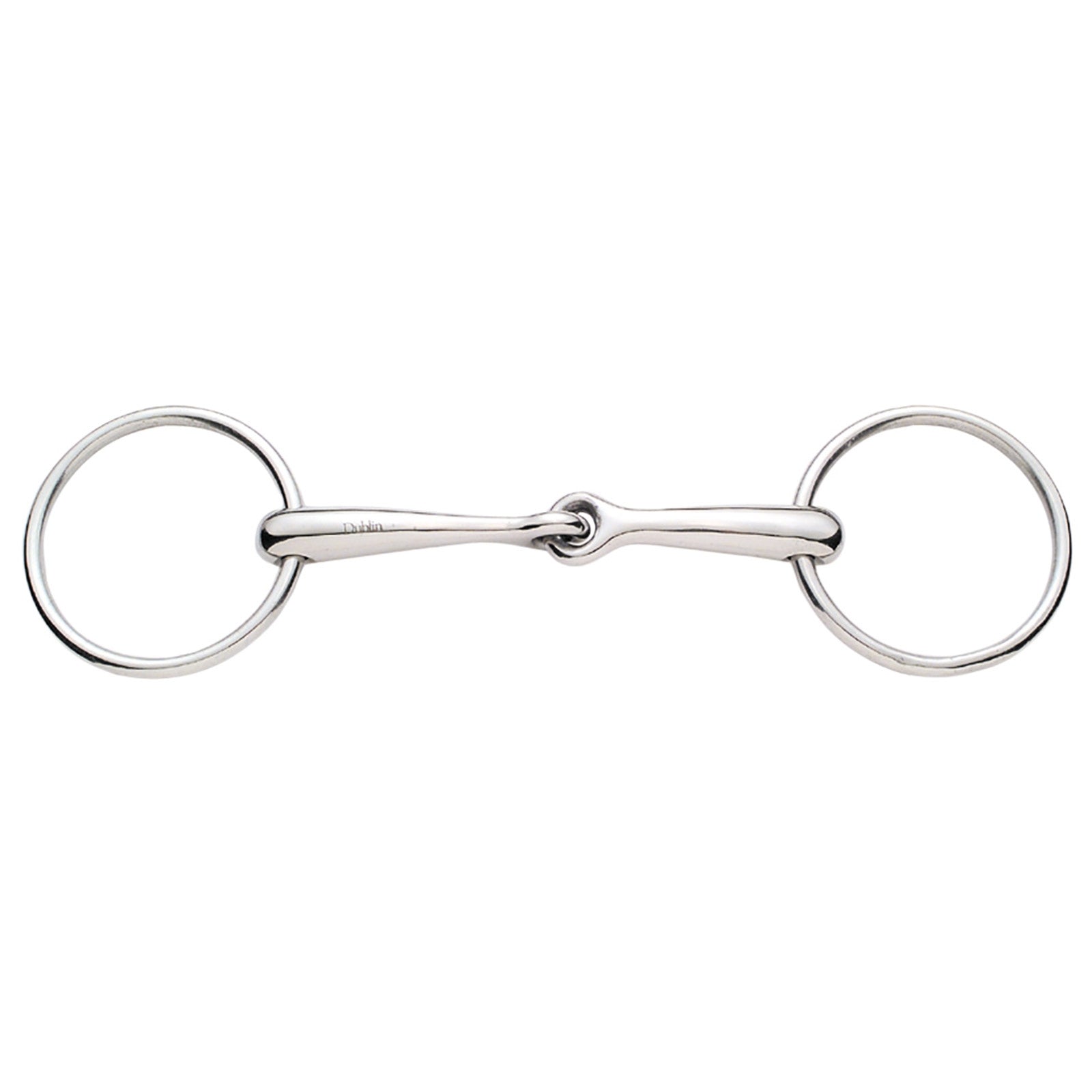 Korsteel Stainless Steel Solid Mouth Jointed 16mm Loose Ring Snaffle Bit Filetes y Bocados
