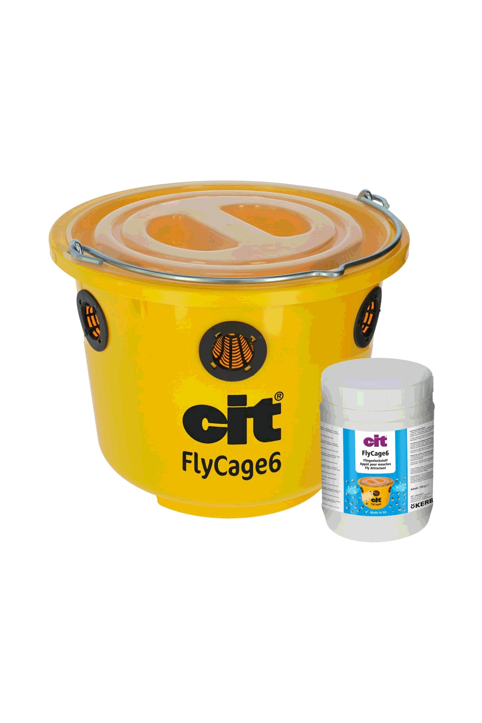 Kerbl Cit FlyCage 6 Fly Trap, Set incl. 750 g Attractant Protección Antimoscas para Caballos