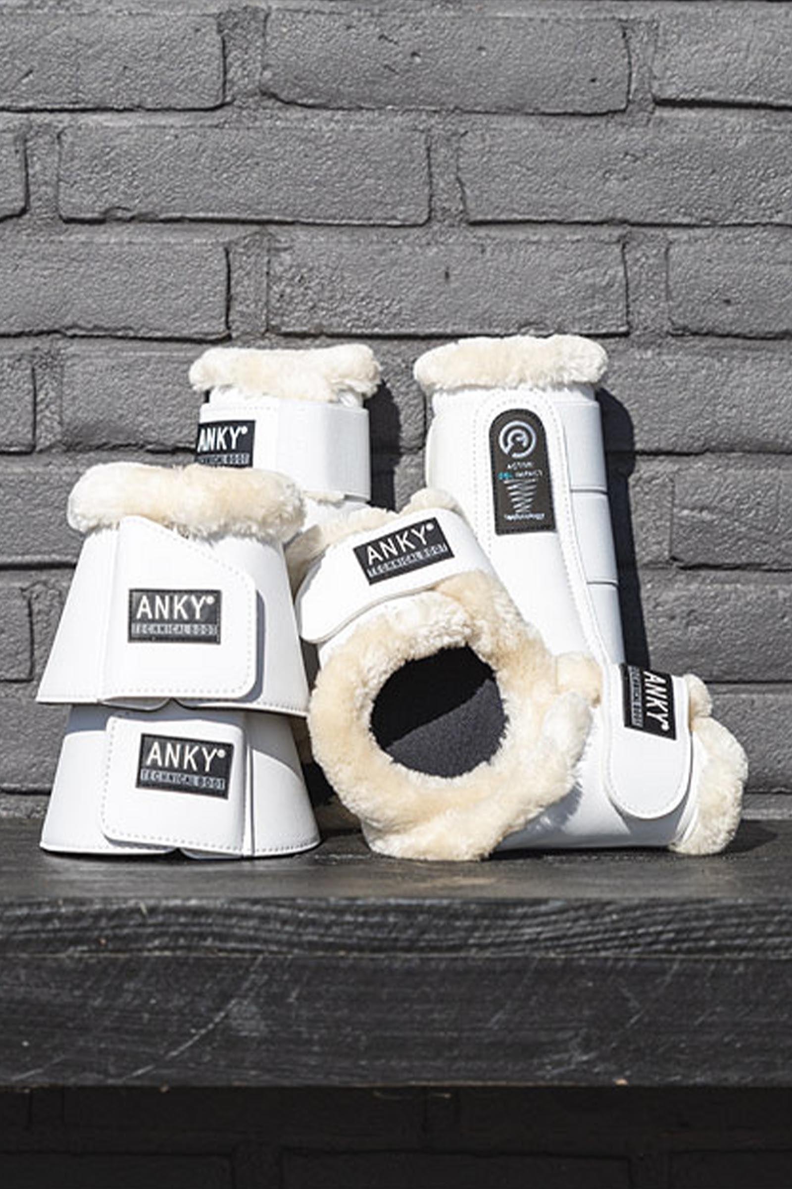 Anky ANKY Bell Boots With Neoprene Lining & Faux Fur Leg Protection & Hoof Protection for Horses