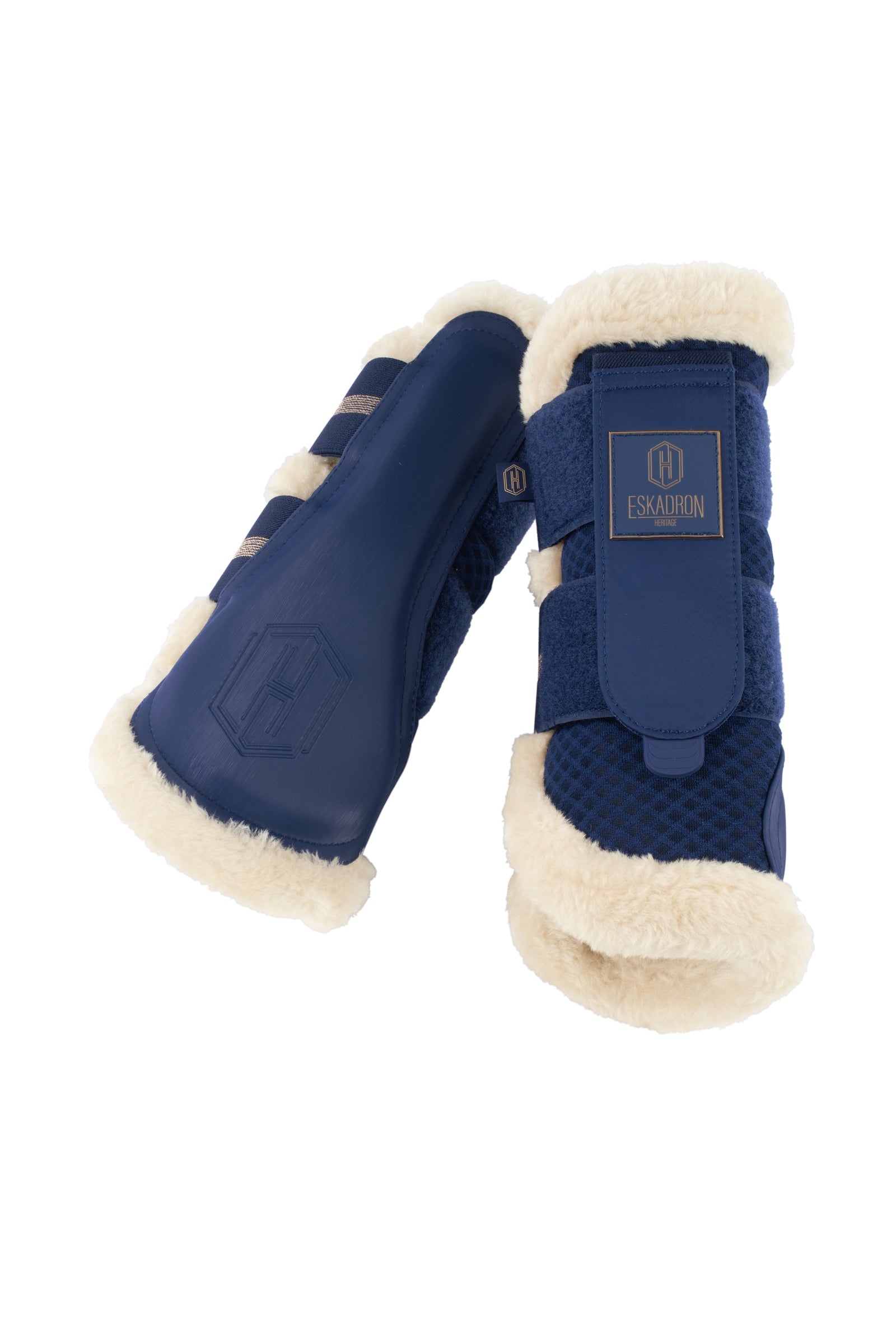 Eskadron Heritage AW24 Protectores para Caballo de malla con piel sintética Leg Protection & Hoof Protection for Horses