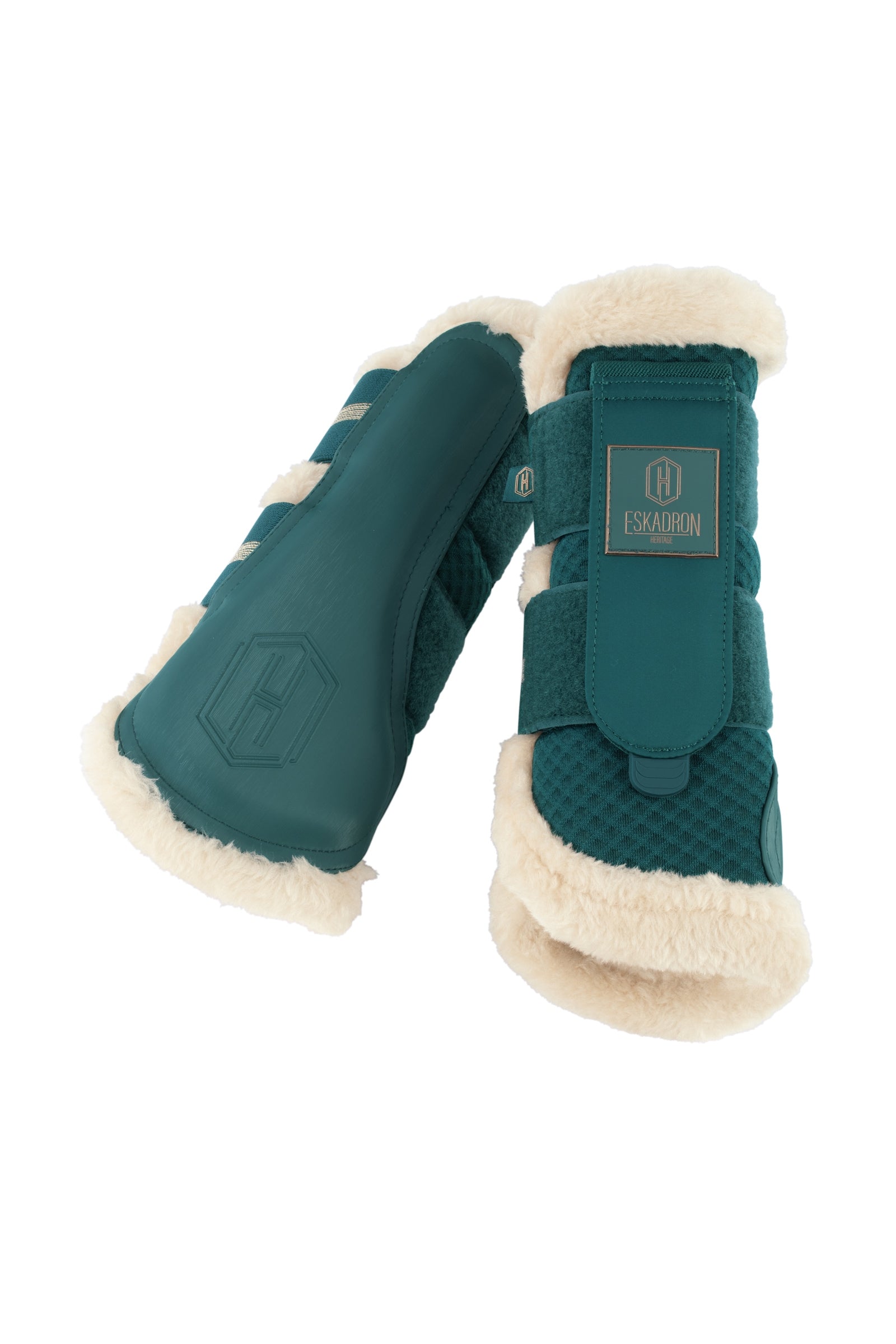 Eskadron Heritage AW24 Protectores para Caballo de malla con piel sintética Leg Protection & Hoof Protection for Horses