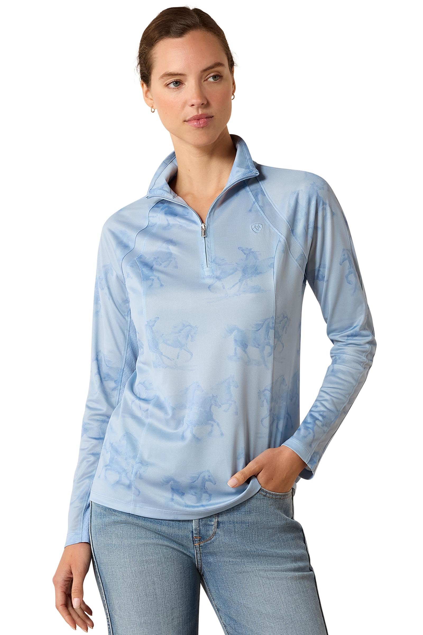 Ariat Women's Sunstopper 3.0 1/4 Zip Baselayer Ropa Mujer