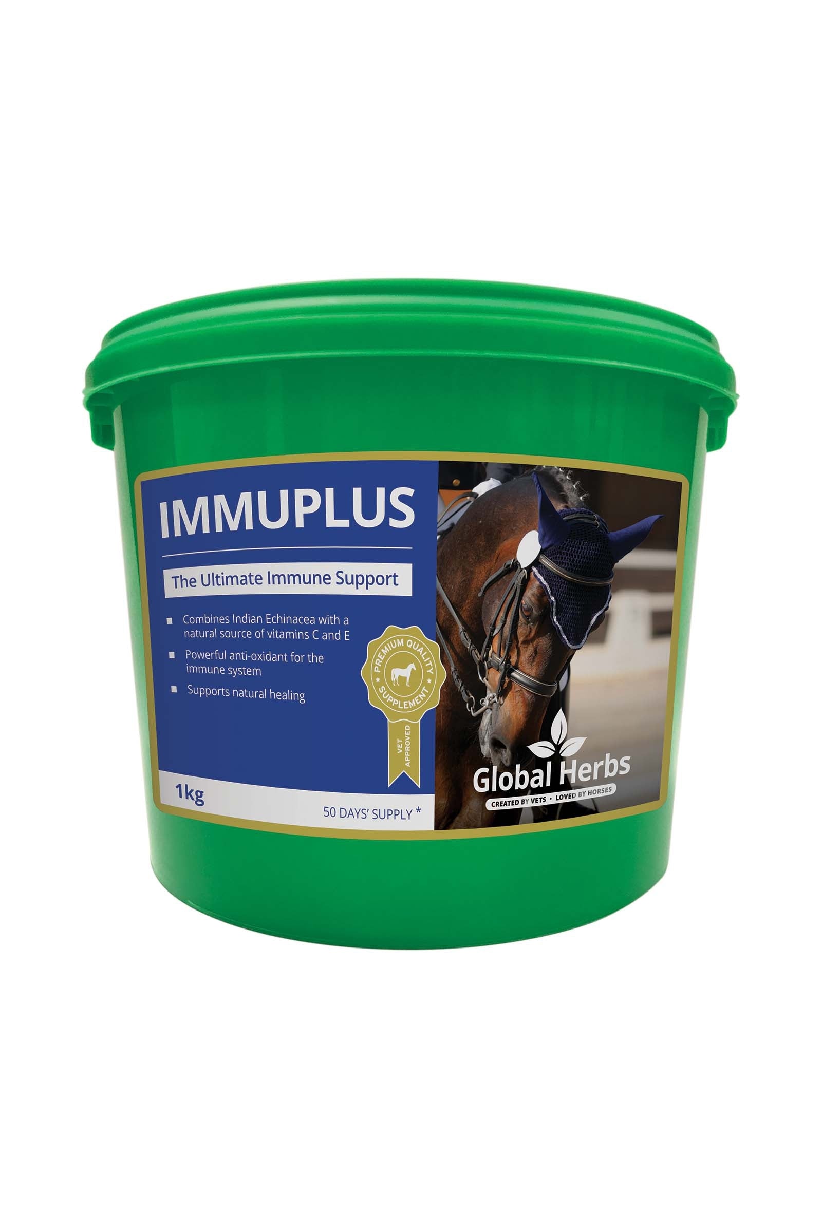 Global Herbs Global Hierbas ImmuPlus 1kg Horse Feed & Nutrition