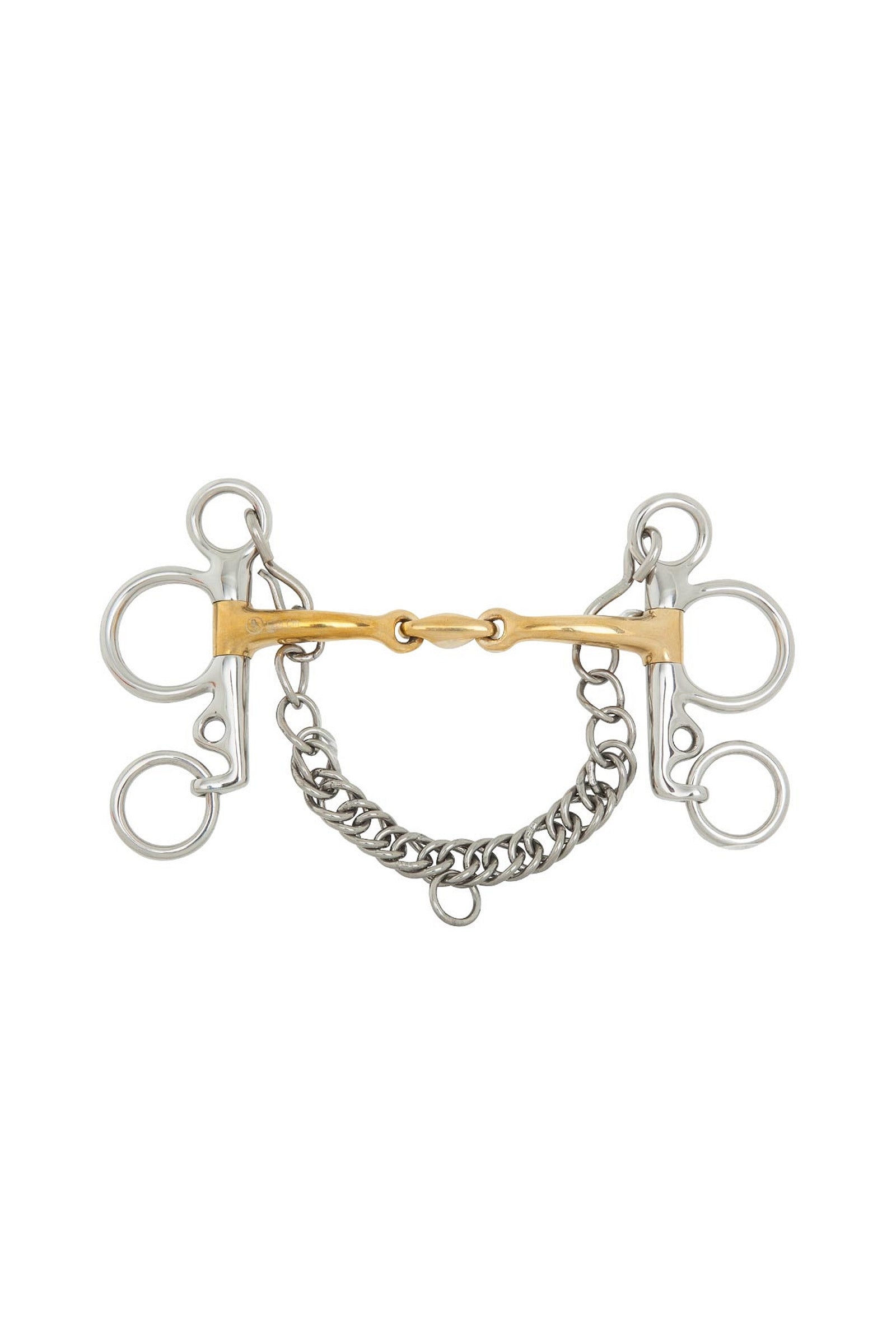 BR Soft Contact Baby Pelham Double Jtd., 14 mm, Shanks 102 mm Horse Bits