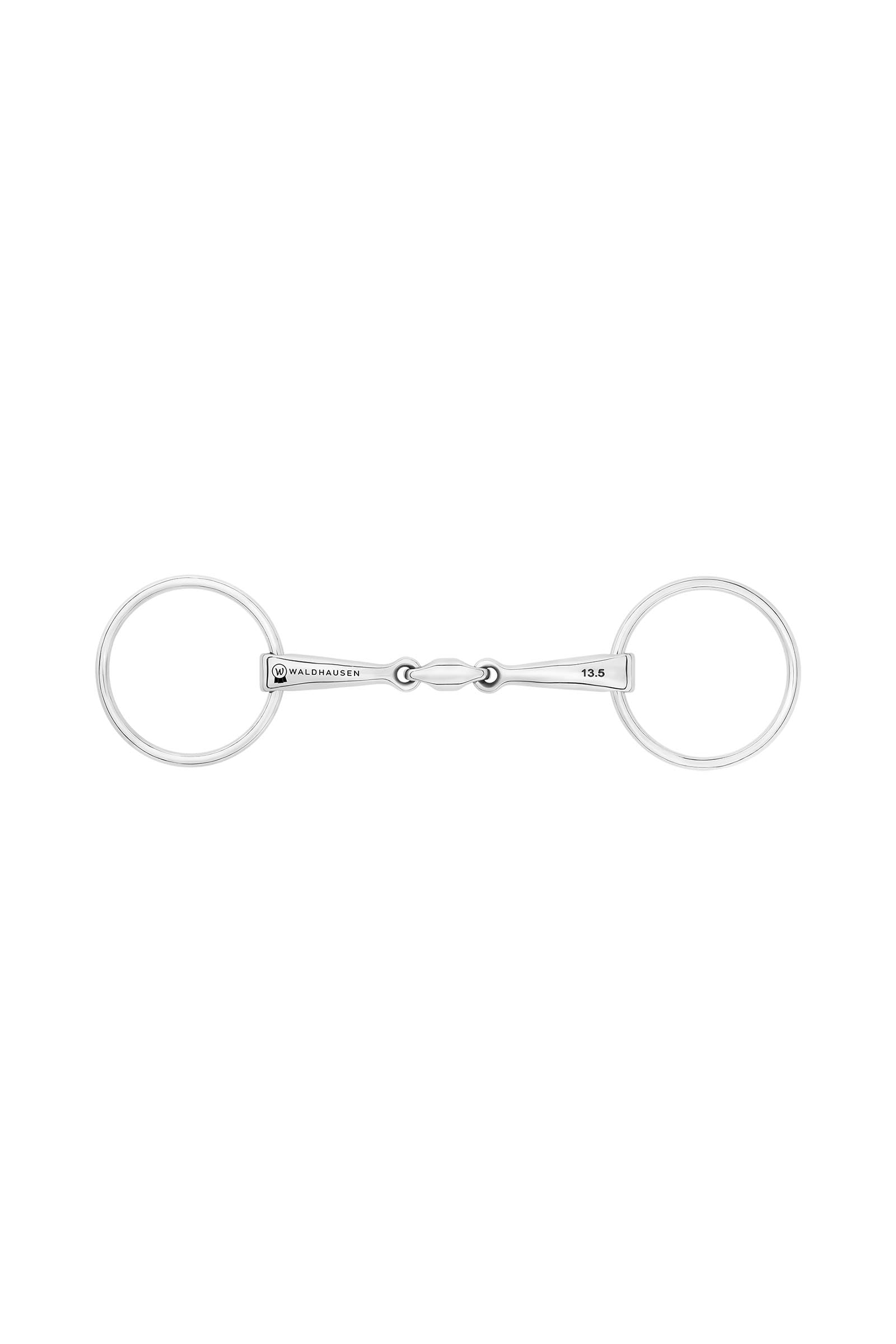 Waldhausen Snaffle Bit, Double Jt., Stainless St., 14 mm Horse Bits