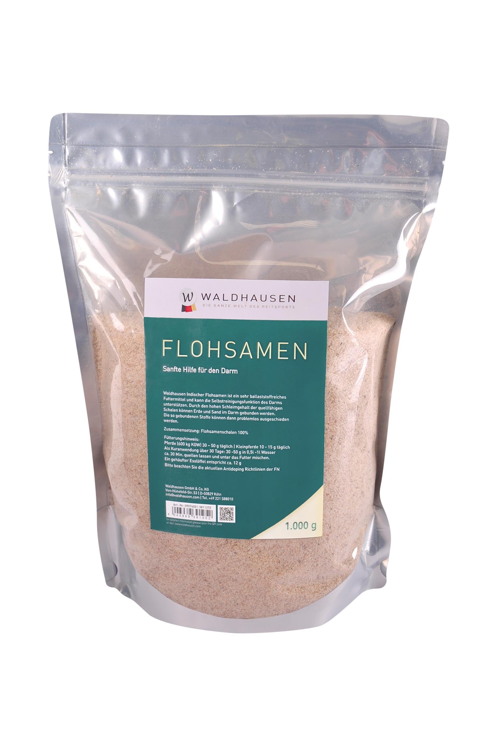 Waldhausen Semillas de Psyllium - Ayuda suave para el sistema digestivo, 1kg Horse Feed & Nutrition