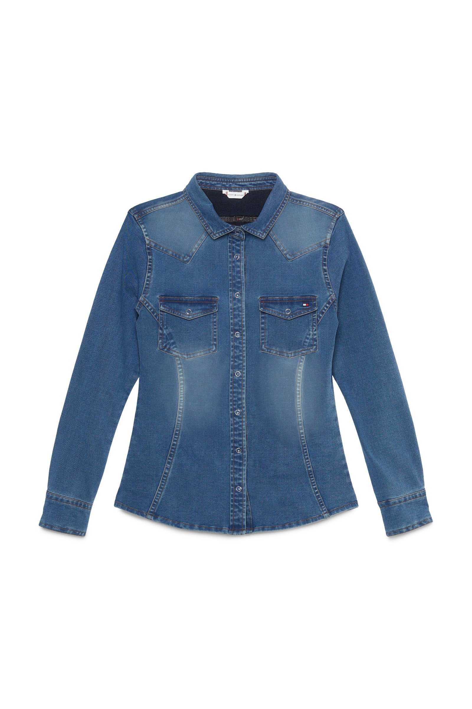 Tommy Hilfiger Equestrian Camisa de mezclilla elástica Woodside Ropa Mujer