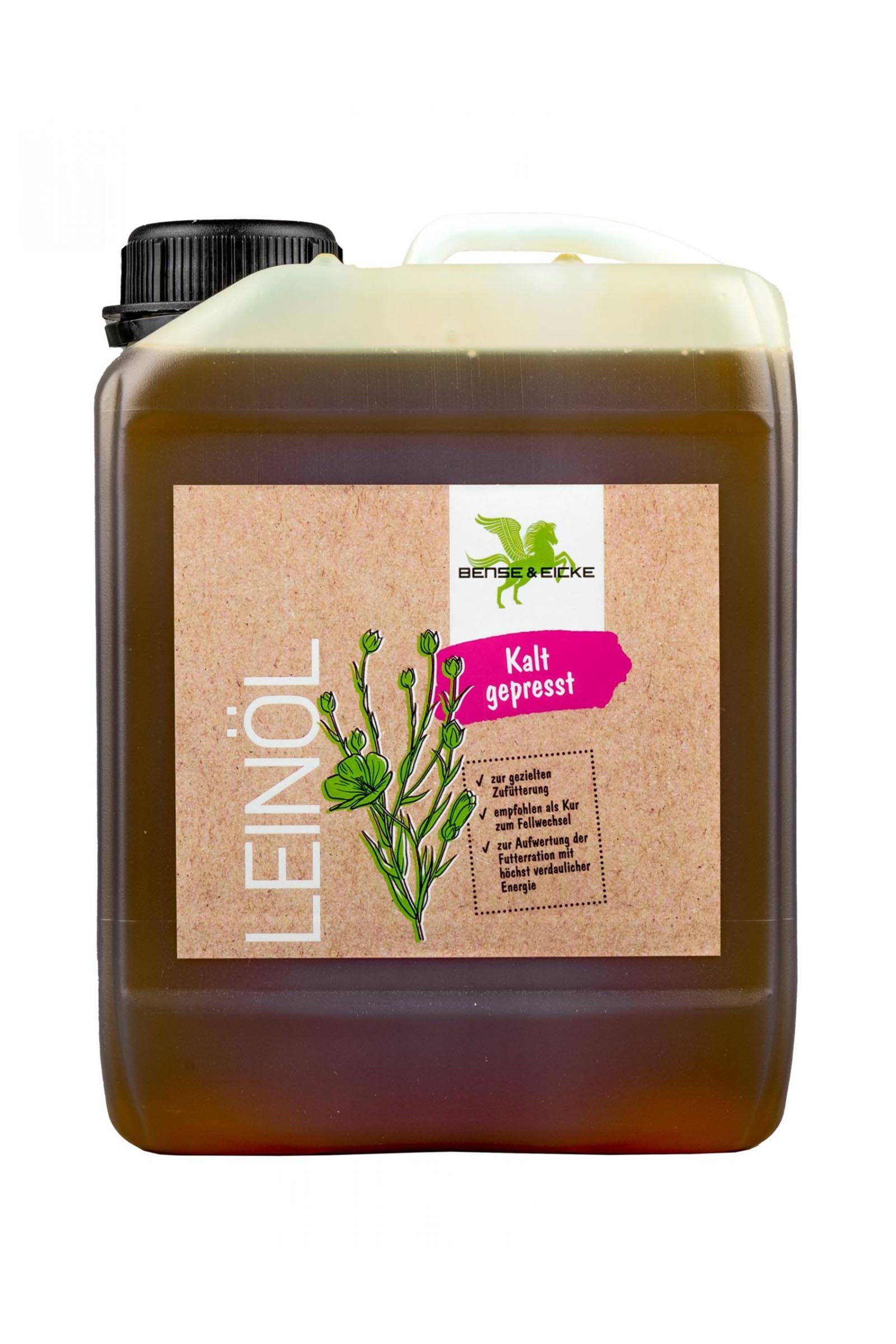 Bense & Eicke Linseed Oil Cold Pressed, 5L Horse Feed & Nutrition