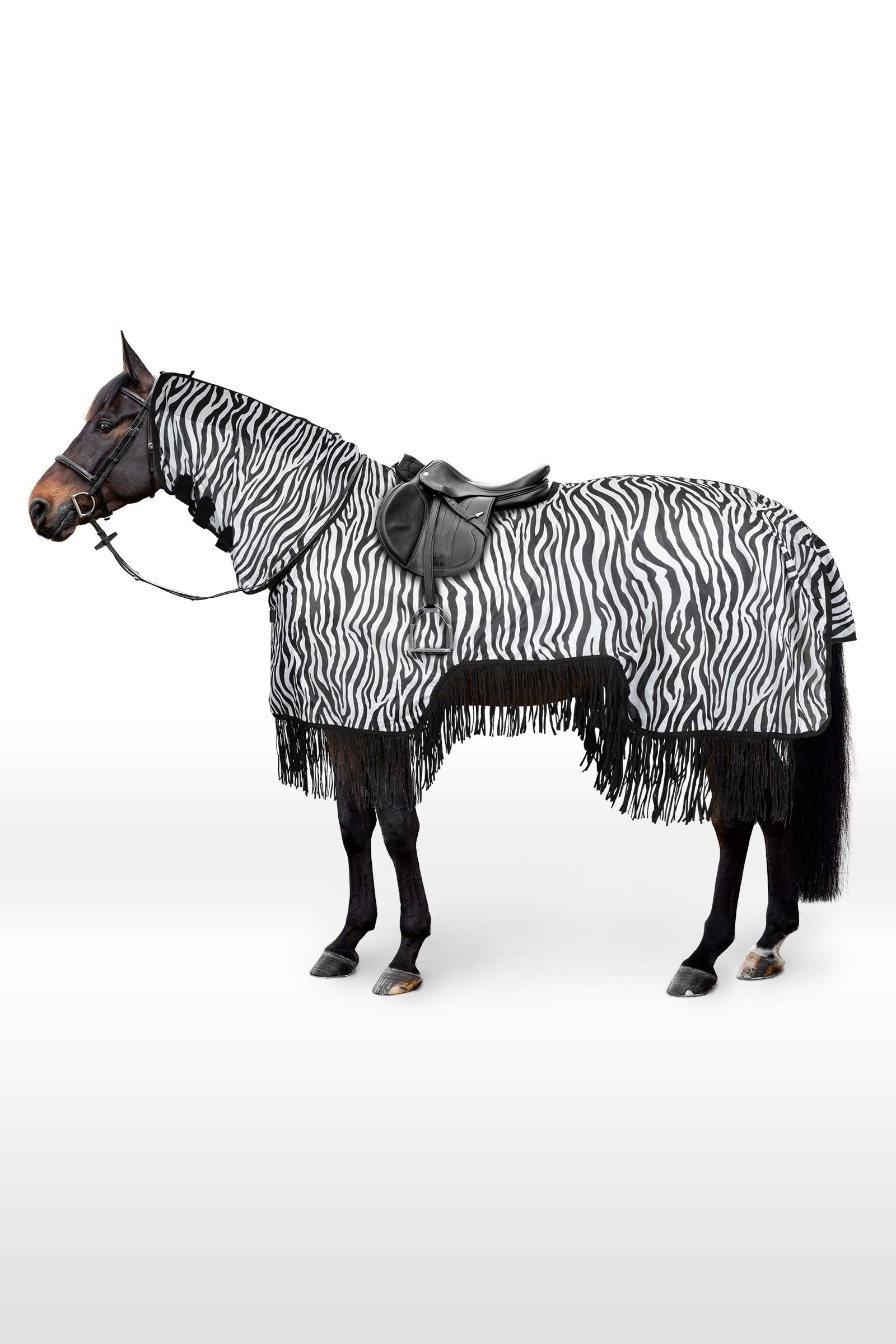 Horze Manta Riñonera para Montar con Volantes Defender Mantas Caballo