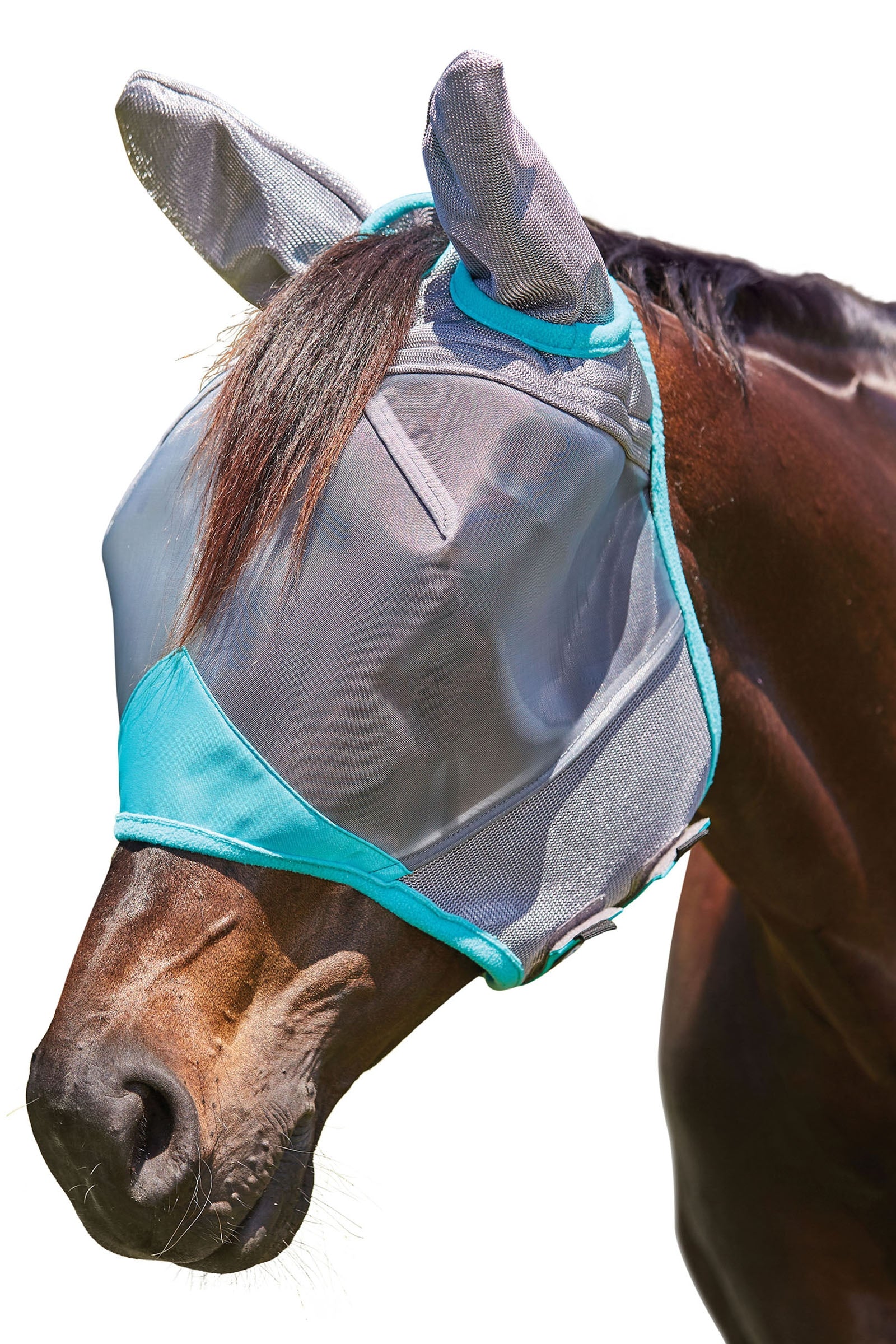 Weatherbeeta Comfitec Deluxe máscara de malla fina con orejas Protección Antimoscas para Caballos