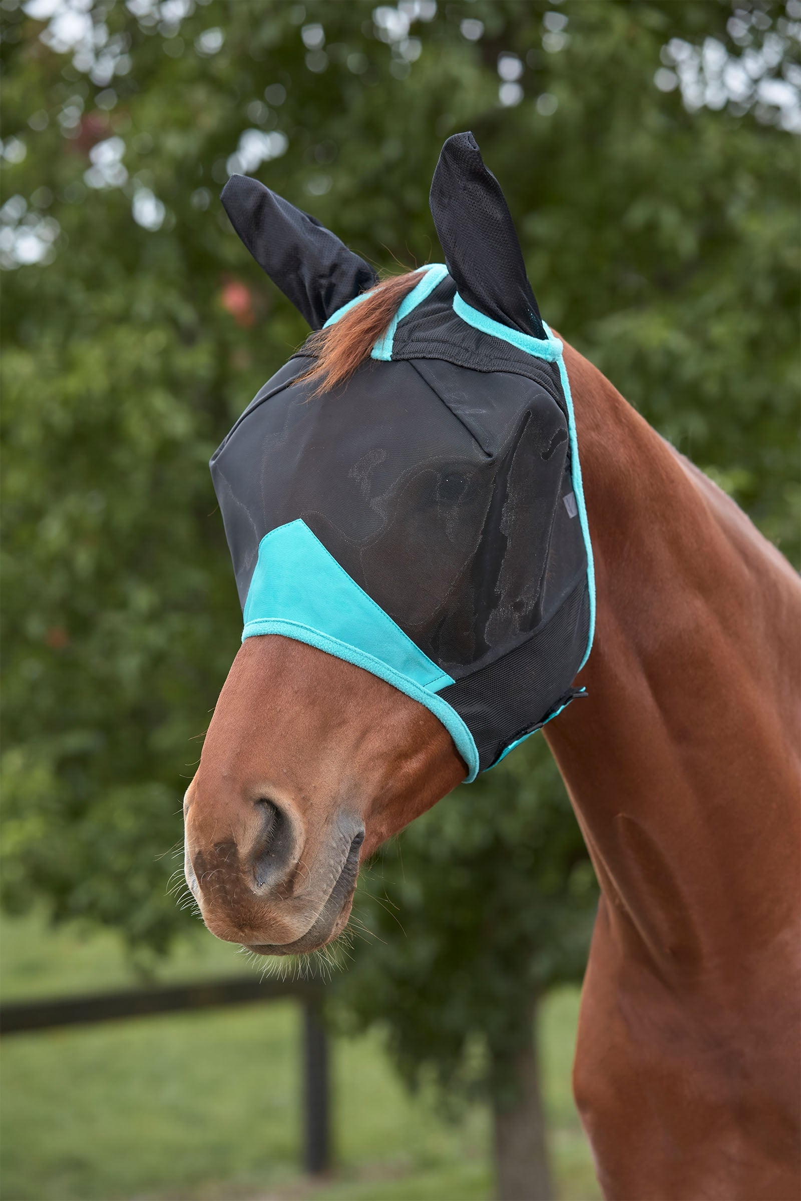Weatherbeeta Comfitec Deluxe máscara de malla fina con orejas Protección Antimoscas para Caballos