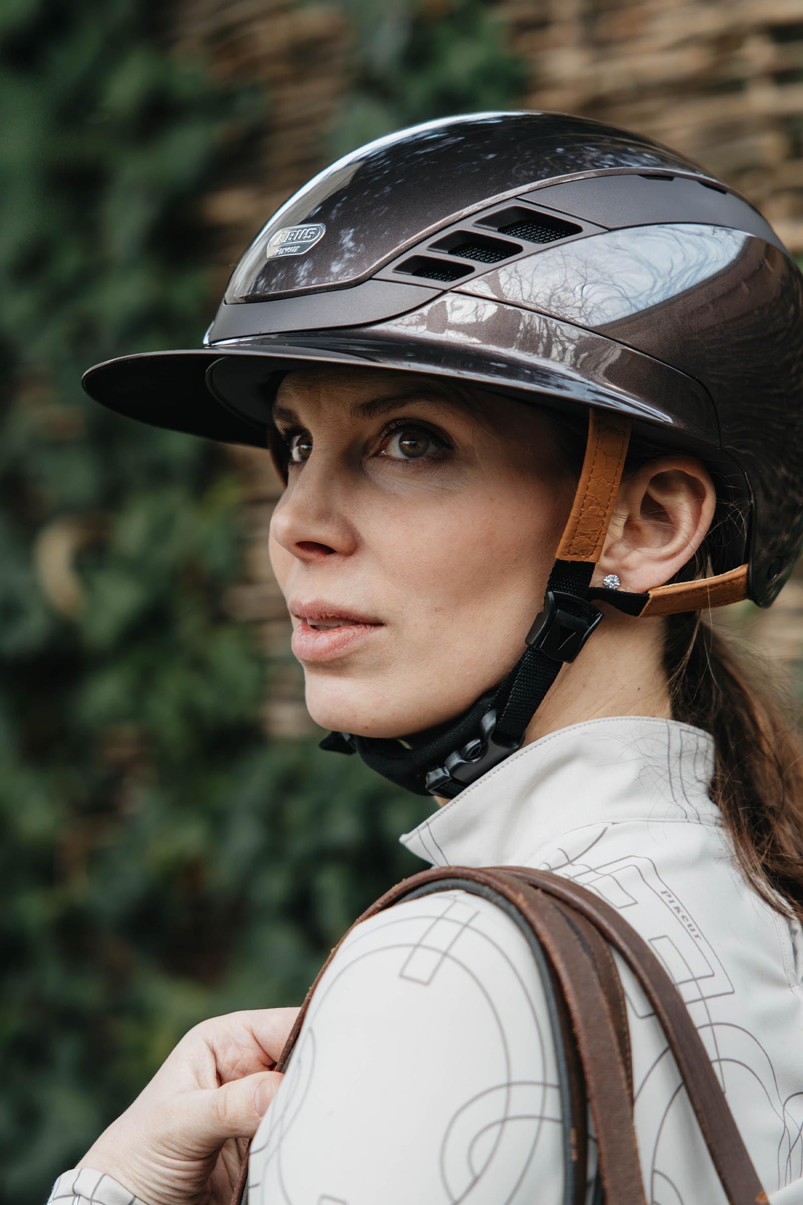 Abus Airluxe Pure Long Visor Riding Helmet Safety Equipment