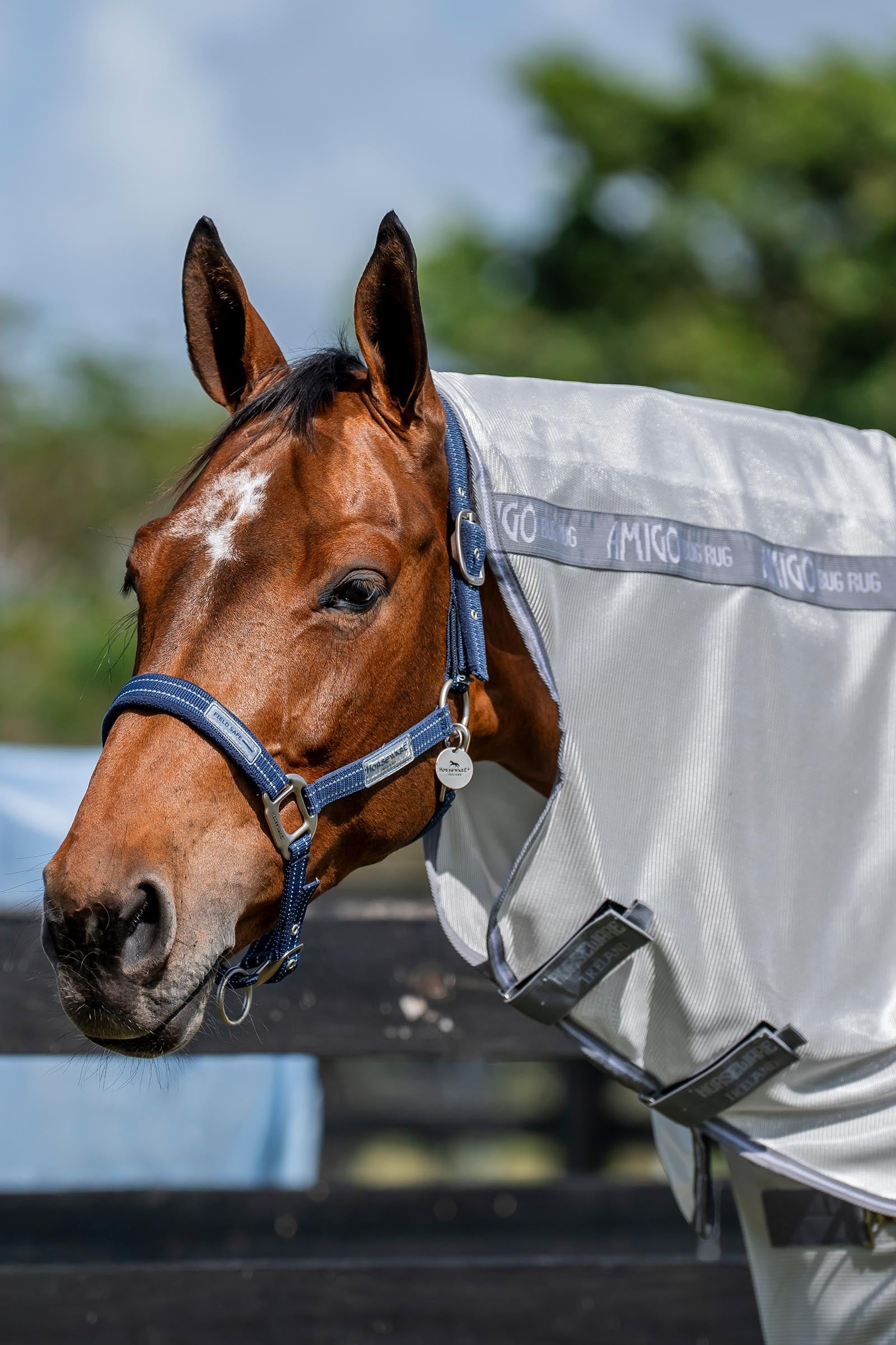 Horseware Amigo cubrecuello para manta antimoscas, protección UV Mantas Caballo