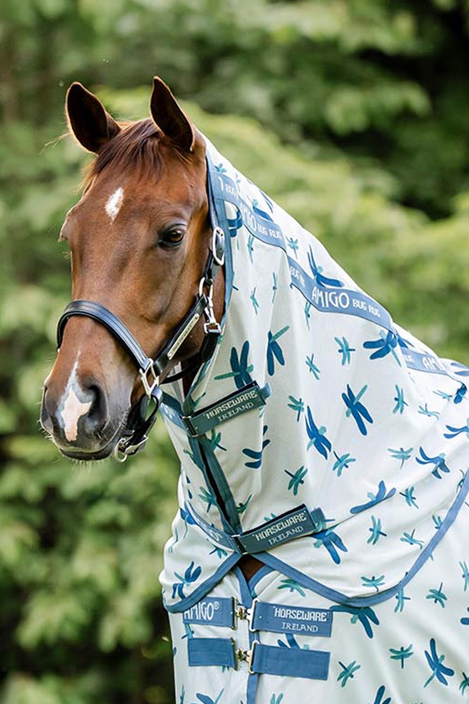 Horseware Amigo cubrecuello para manta antimoscas, protección UV Mantas Caballo