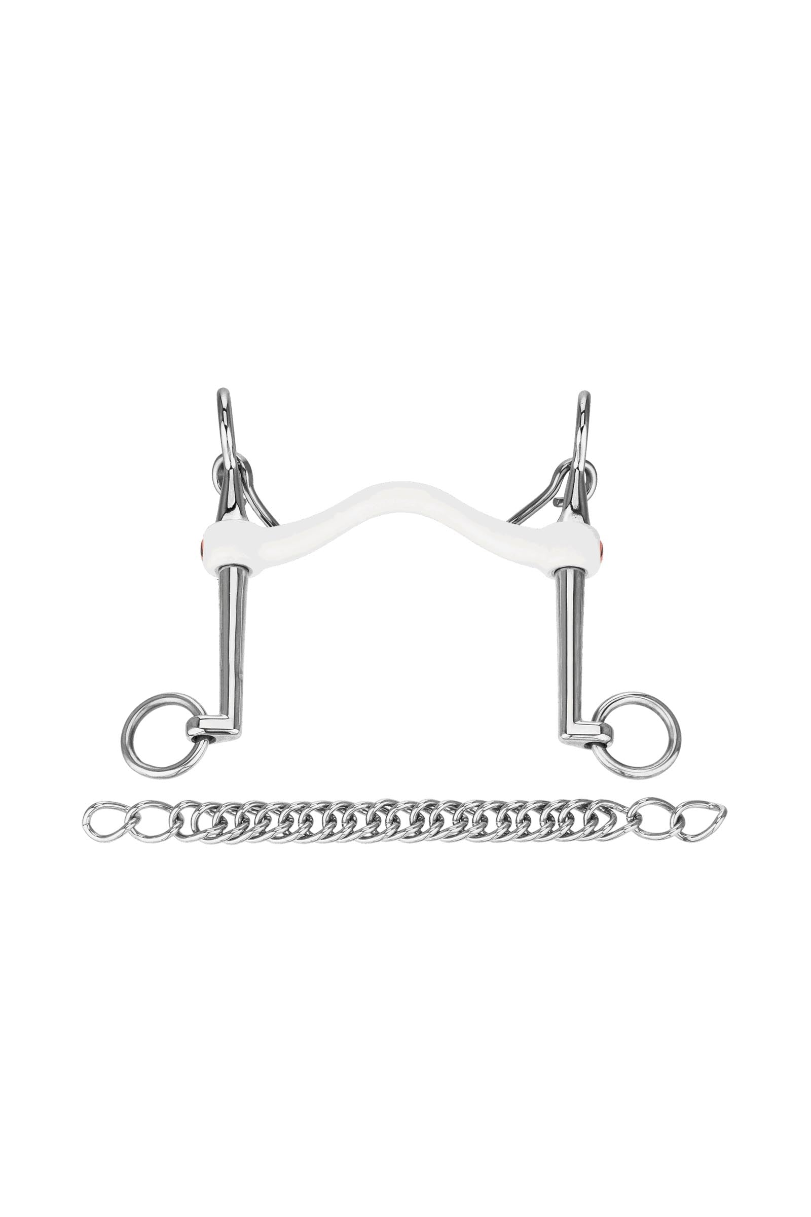 Sprenger Nathe CM bocado con paso de lengua, 15 mm, patas largas, termoplast Filetes y Bocados