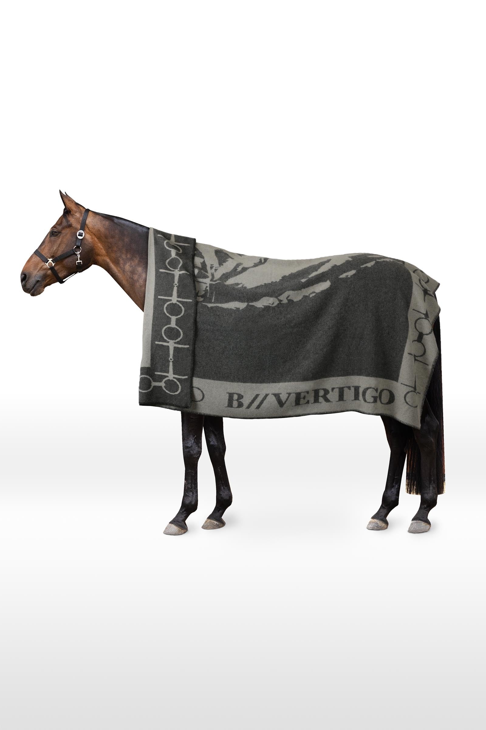 B Vertigo Manta estampada con caballo y bocado Mantas Caballo