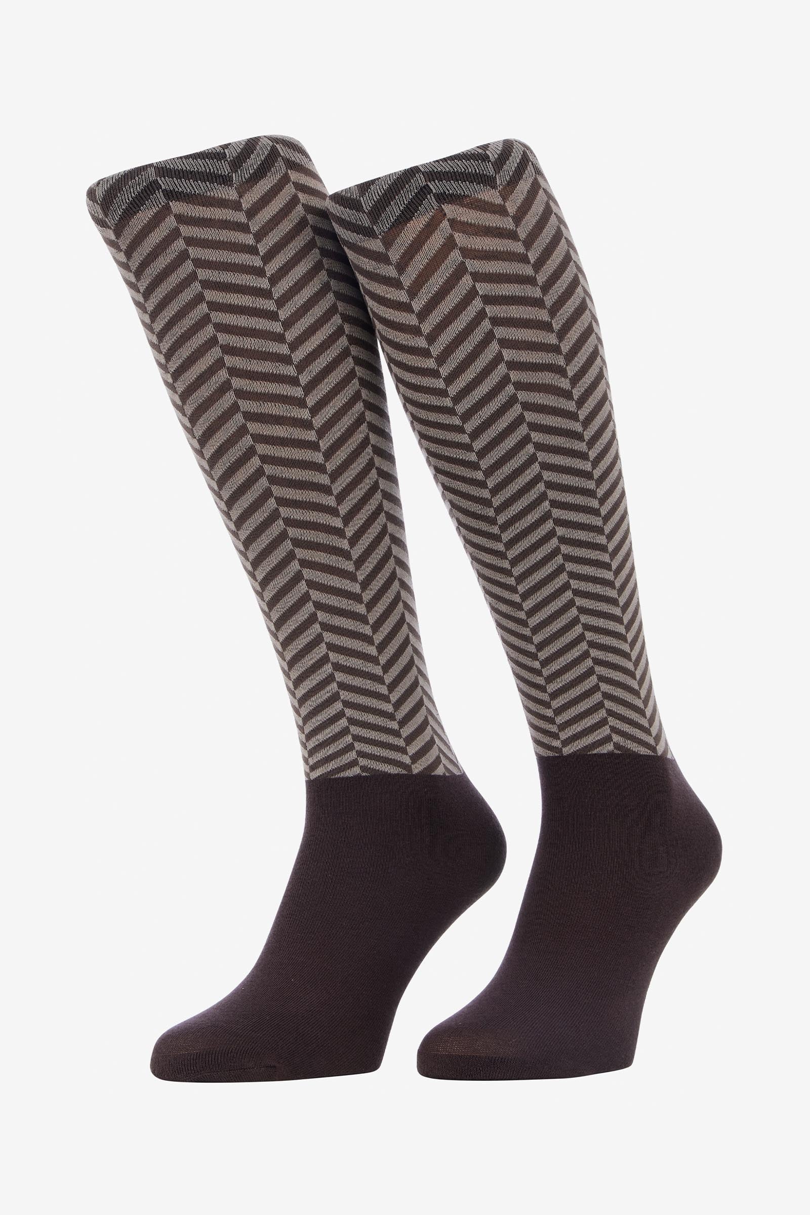 LeMieux Heritage Footsie Socks Herringbone Socks