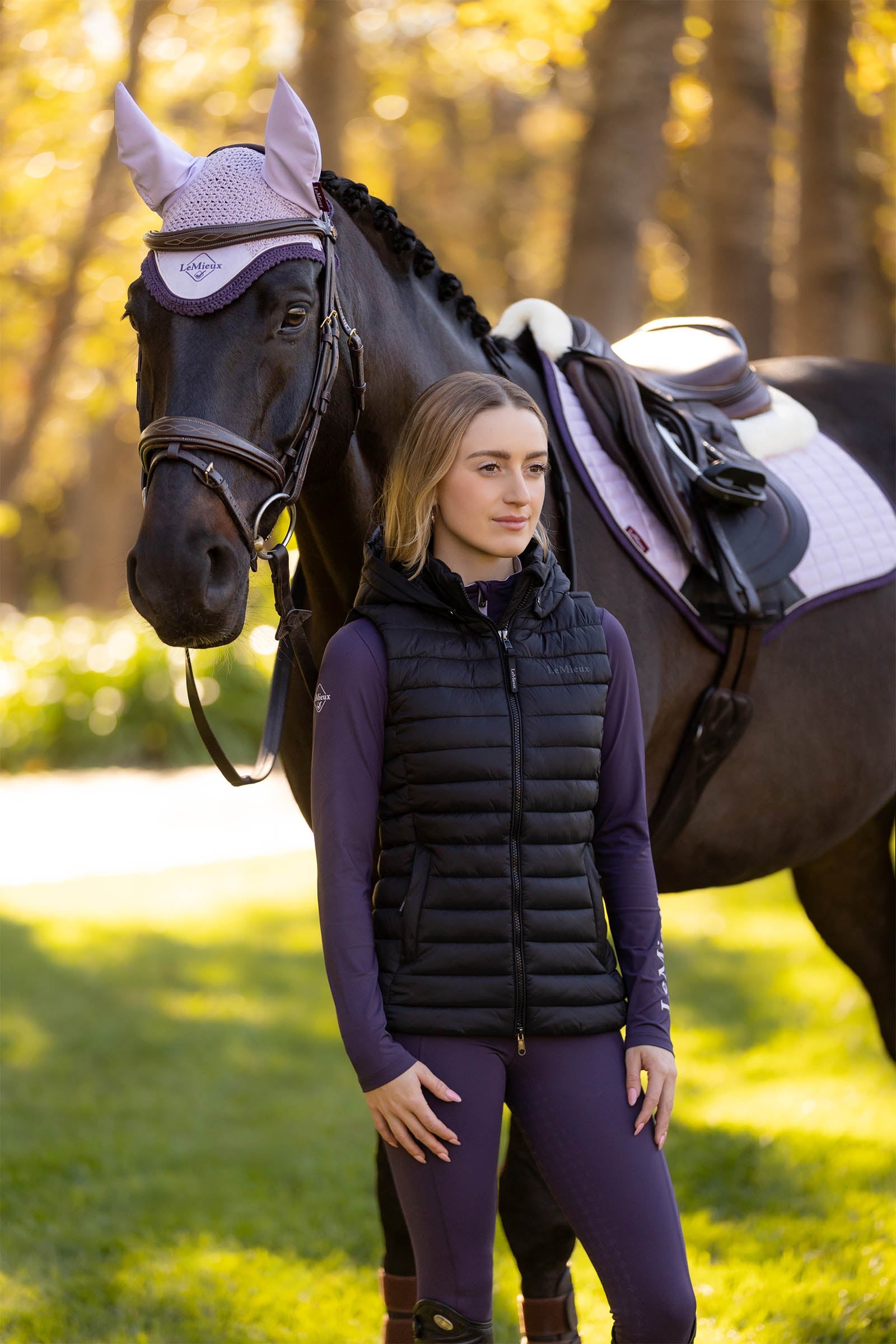 LeMieux Rose Women´s Hooded Puffer Gilet Women’s Riding Clothing