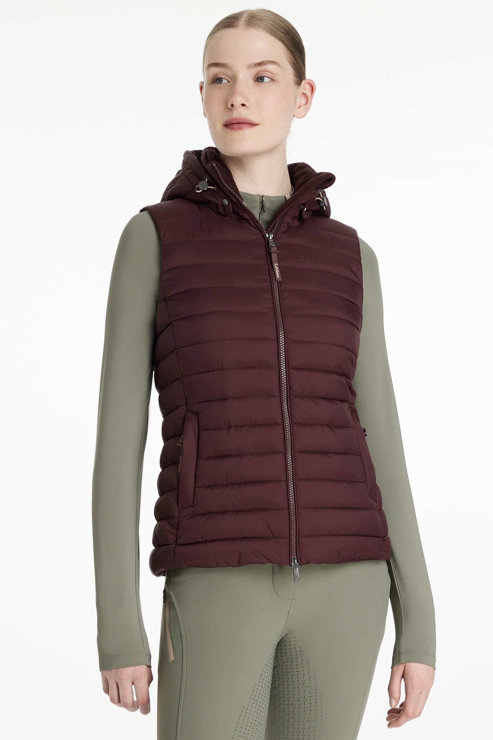 LeMieux Rose Women´s Hooded Puffer Gilet Women’s Riding Clothing
