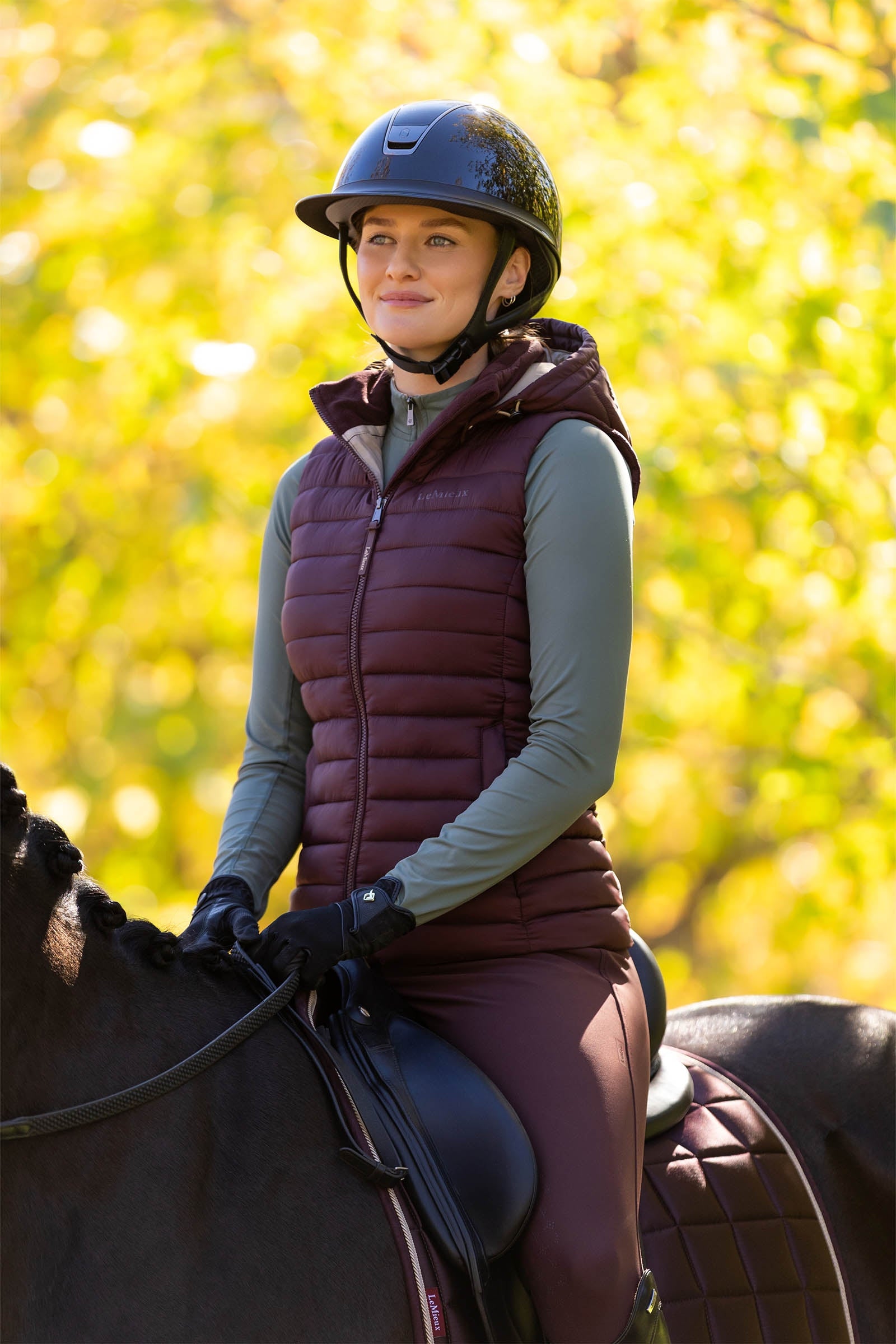 LeMieux Rose Women´s Hooded Puffer Gilet Women’s Riding Clothing