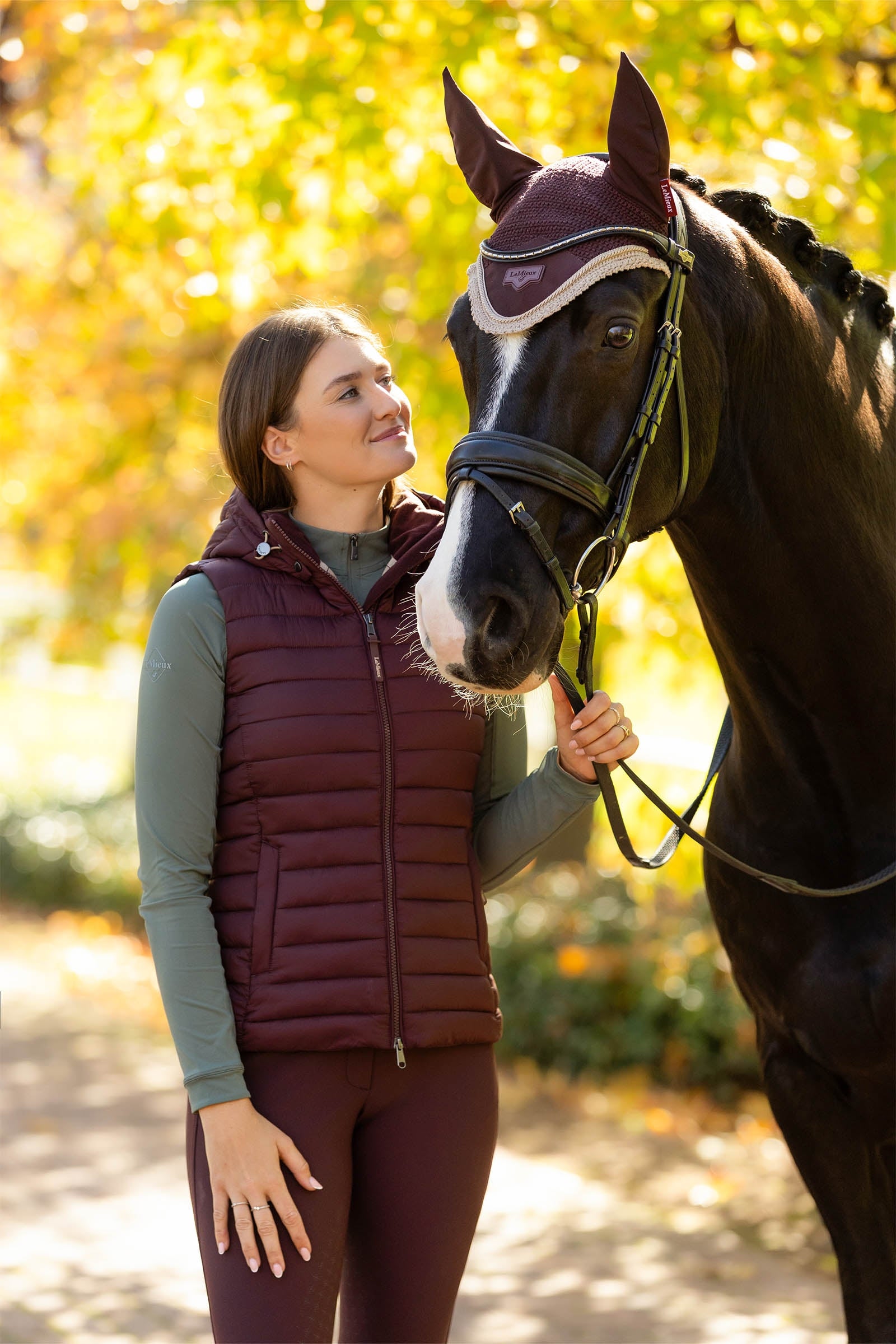 LeMieux Rose Women´s Hooded Puffer Gilet Women’s Riding Clothing