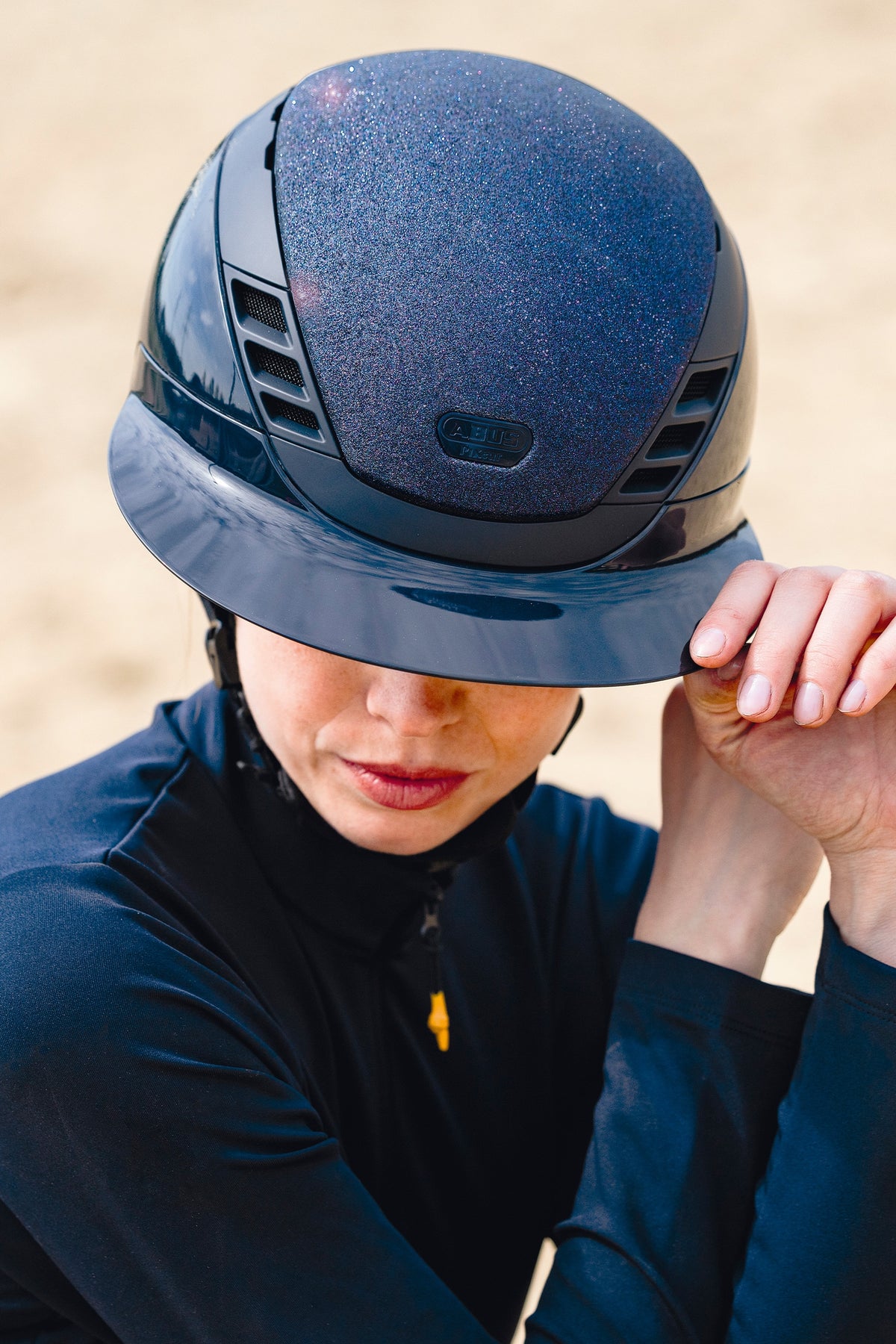 Abus Airluxe Supreme Glam Shiny Long Visor Helmet Safety Equipment