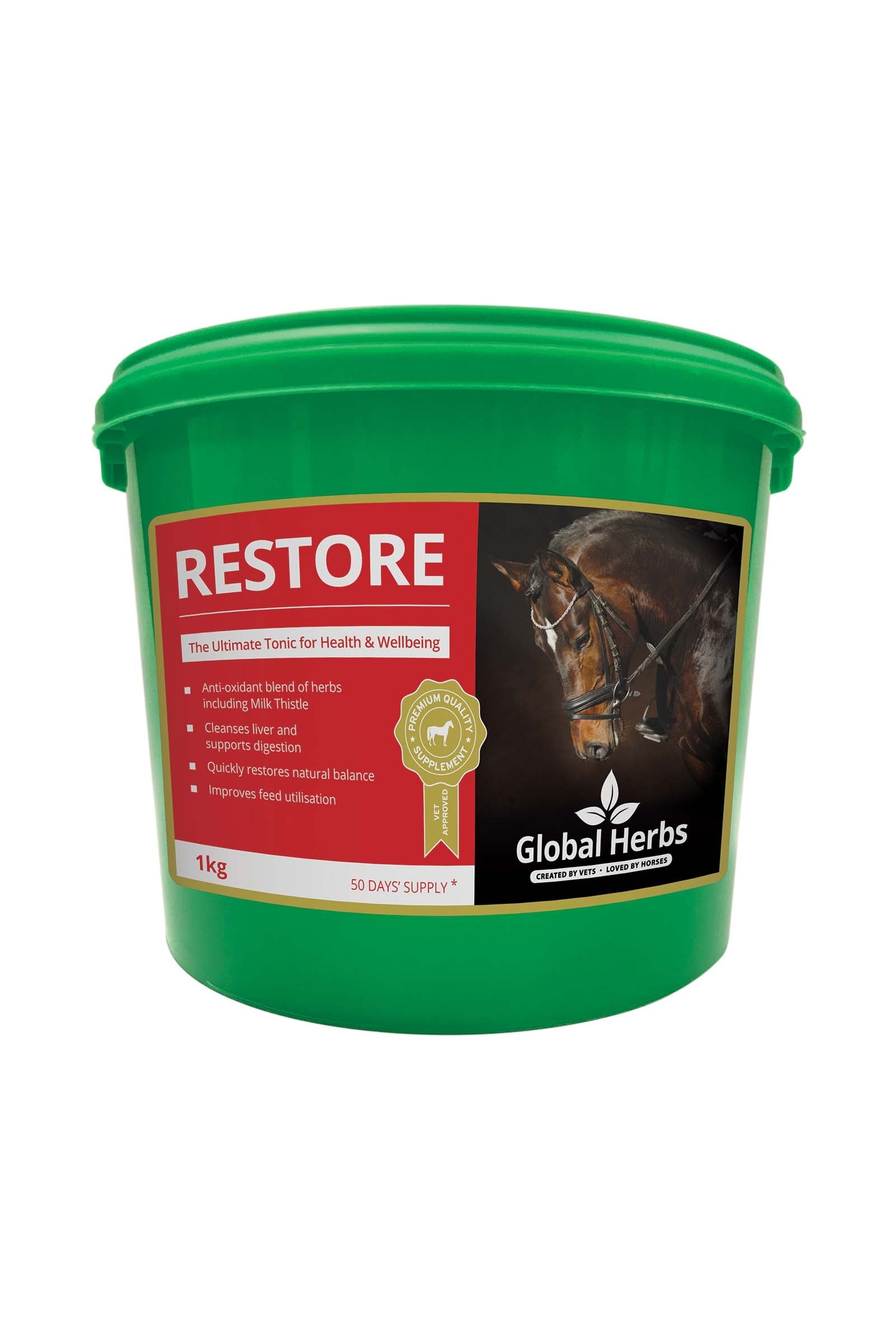 Global Herbs Restore 1kg Horse Feed & Nutrition