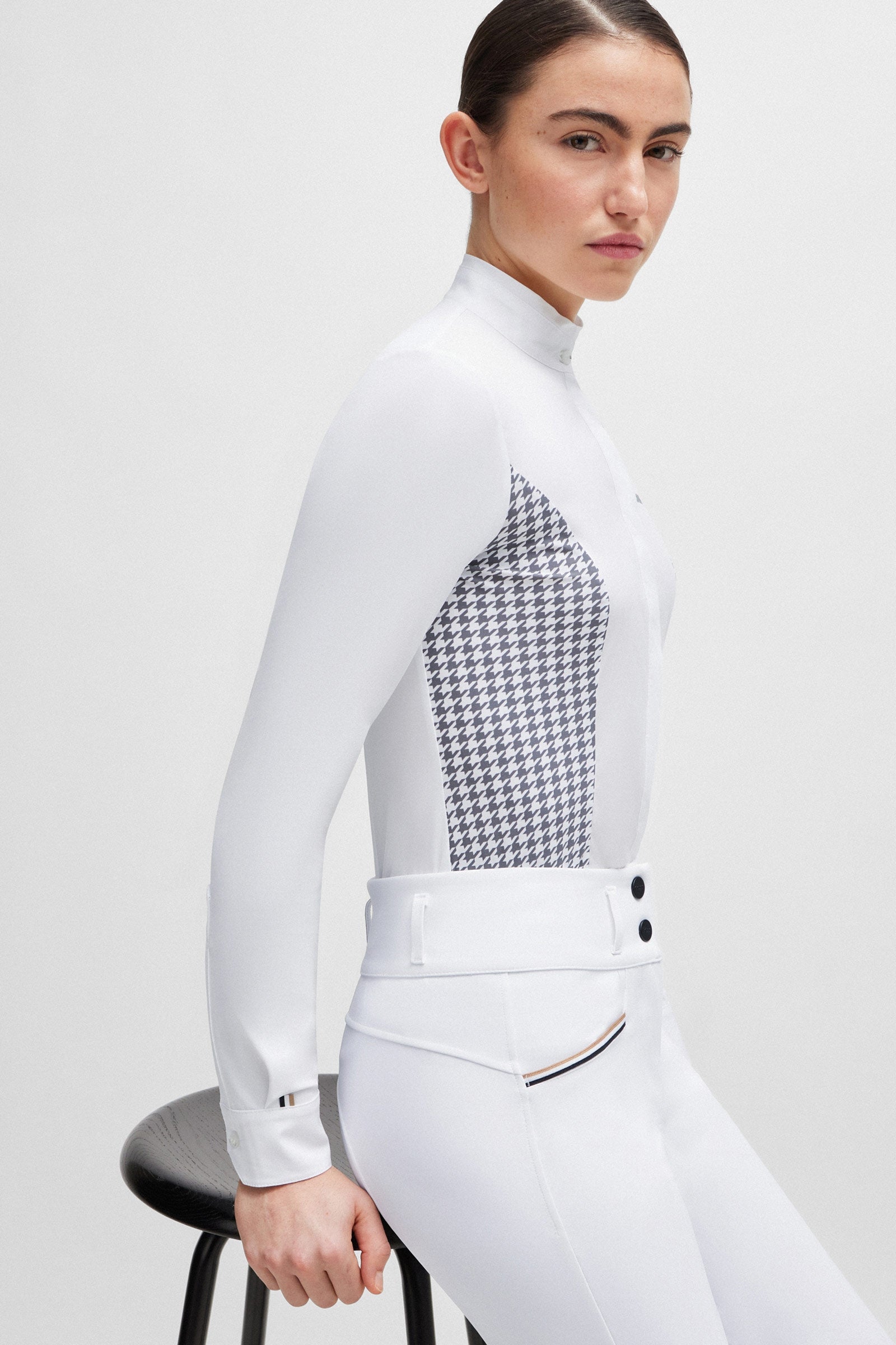 Boss Emma Show Blouse Houndstooth Women’s Riding Clothing