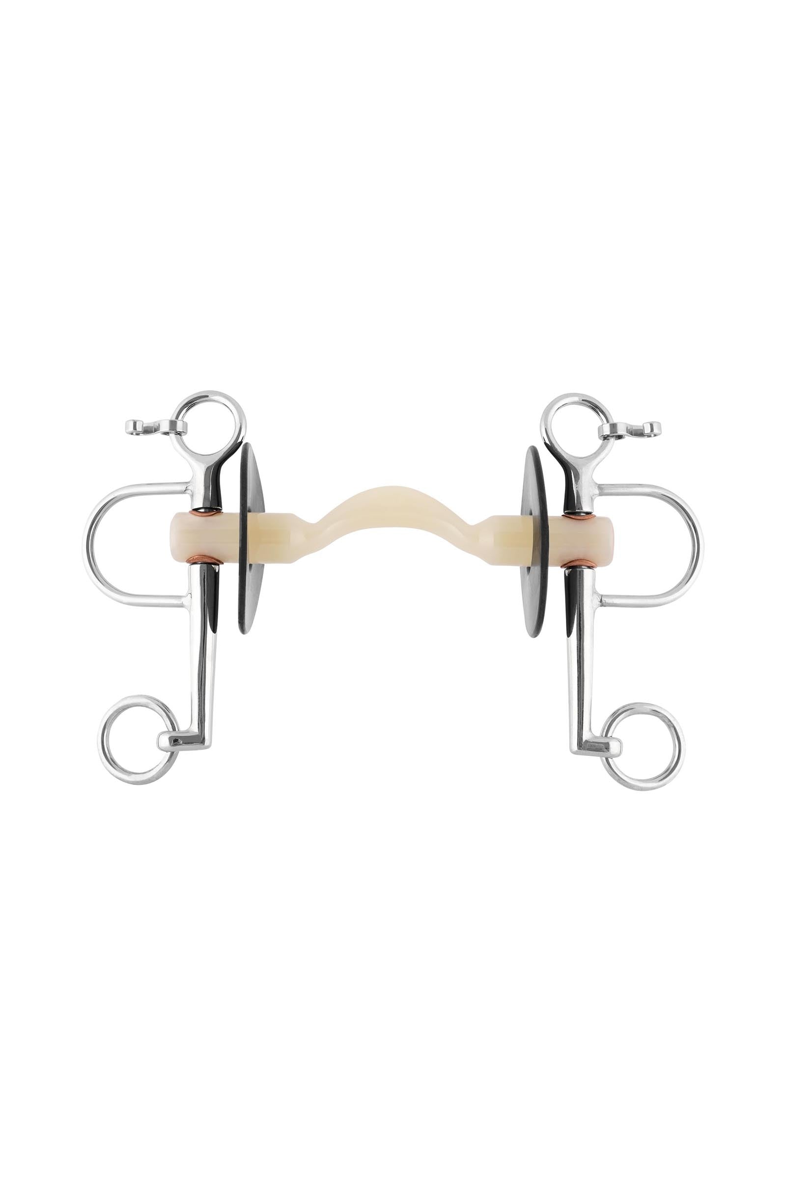 Sprenger Nathe pelham, 20 mm, barra blanda con paso de lengua, patas largas, termoplast Filetes y Bocados