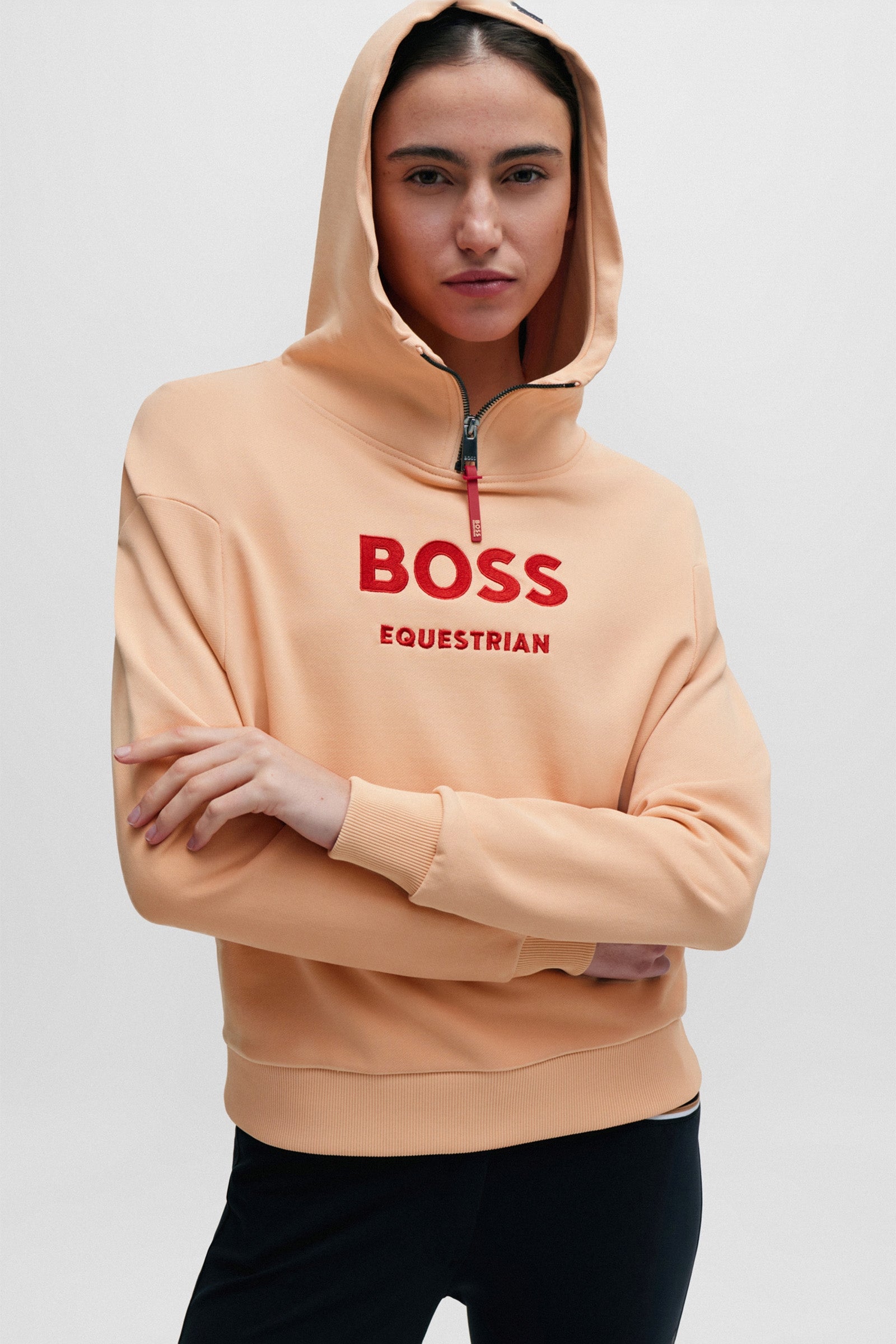 Boss Faye Logo Zip Hoodie Women’s Riding Clothing