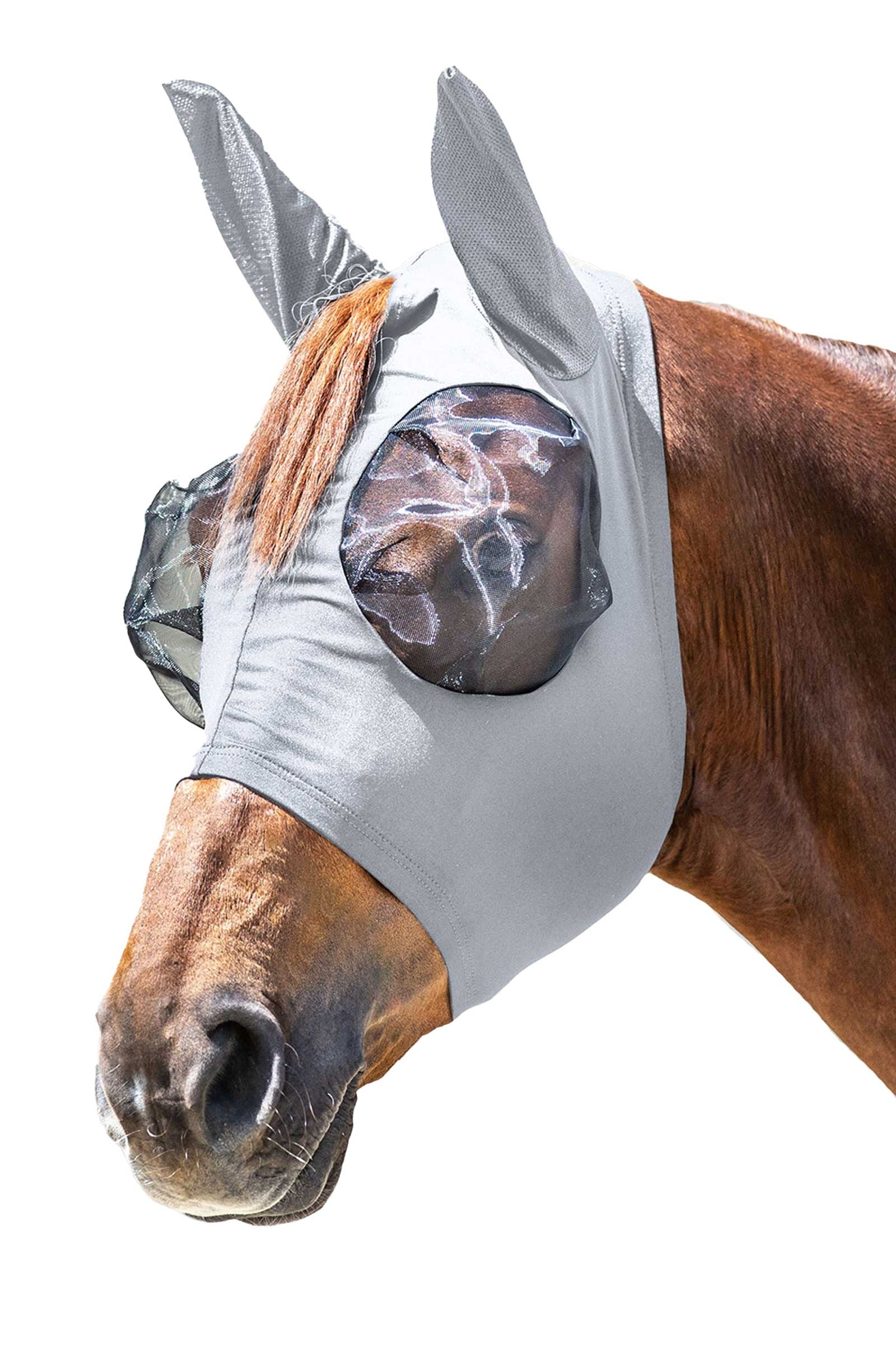 Waldhausen Puck mascarilla antimoscas con cremallera Protección Antimoscas para Caballos