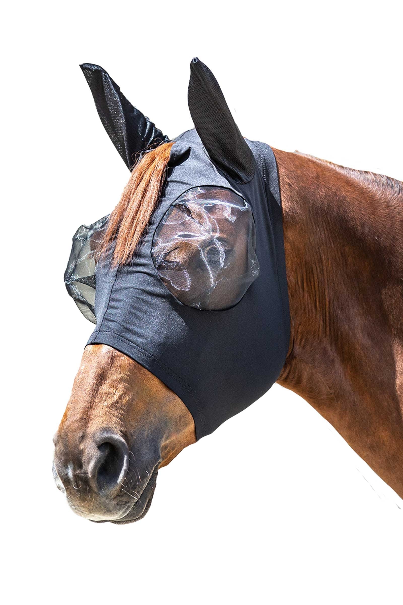 Waldhausen Puck máscara antimoscas con cremallera y protección UV Protección Antimoscas para Caballos