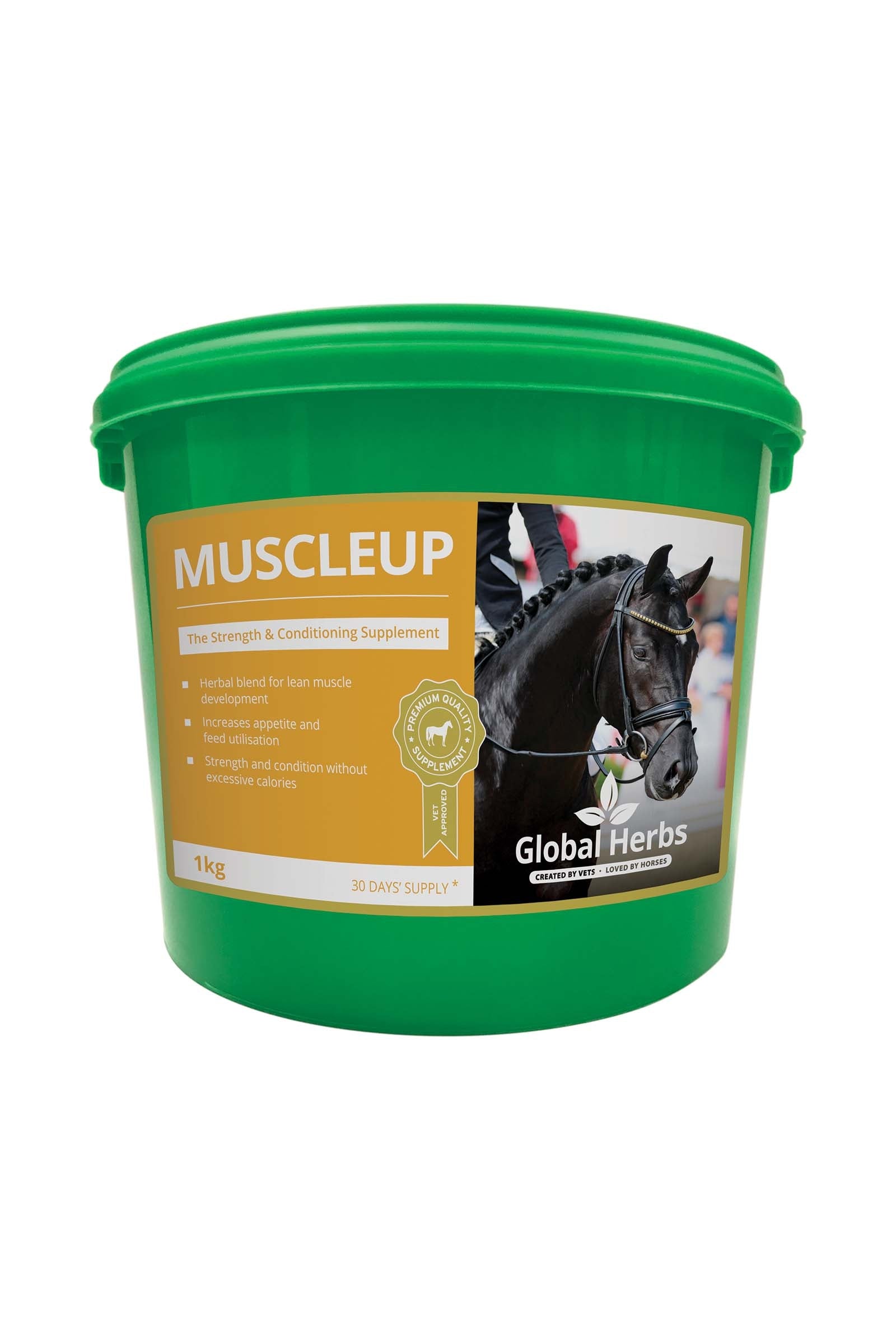 Global Herbs Muscle Up, Muscles, 1kg Horse Feed & Nutrition