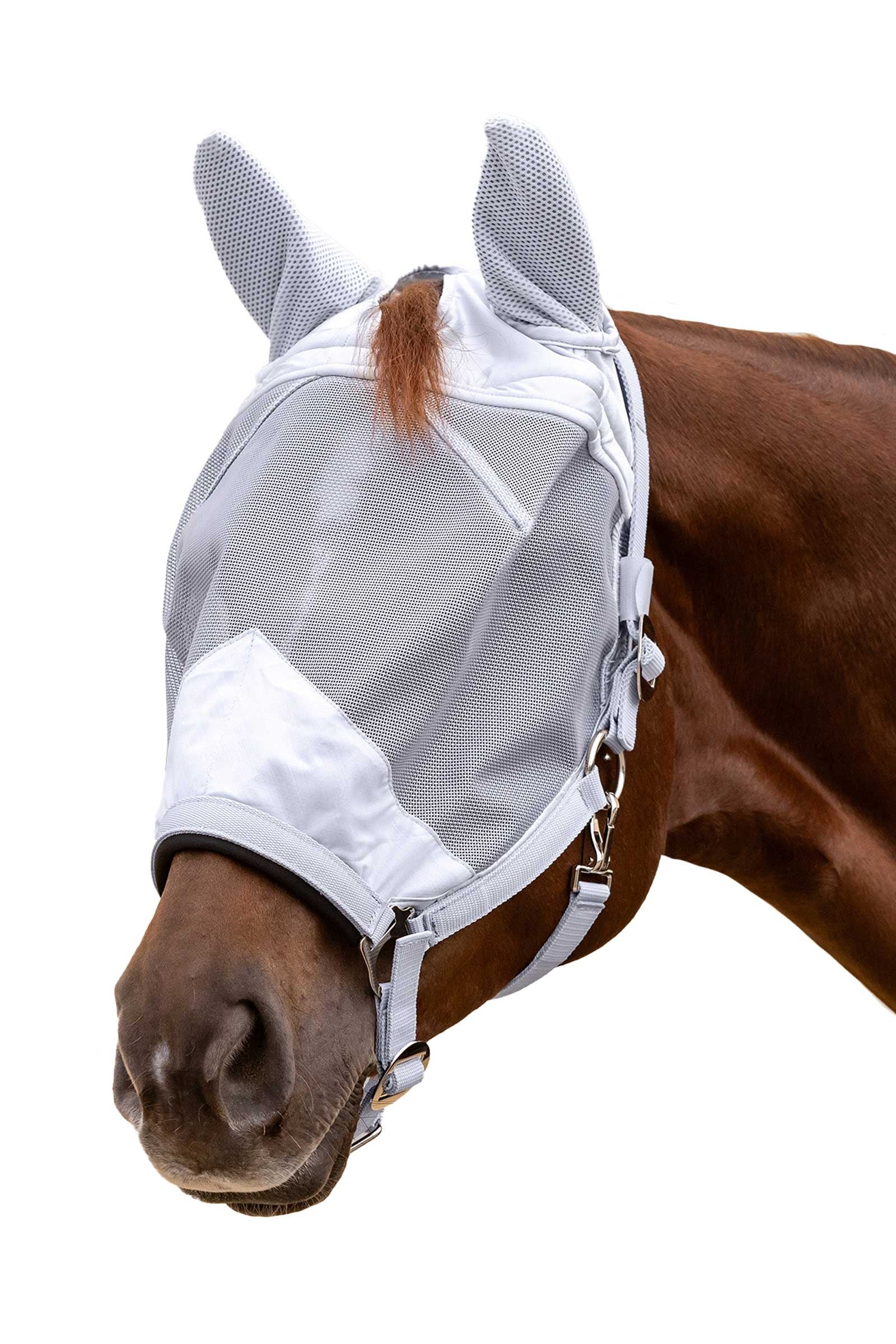 Waldhausen máscara antimoscas Premium con cabezada, protección UV Protección Antimoscas para Caballos