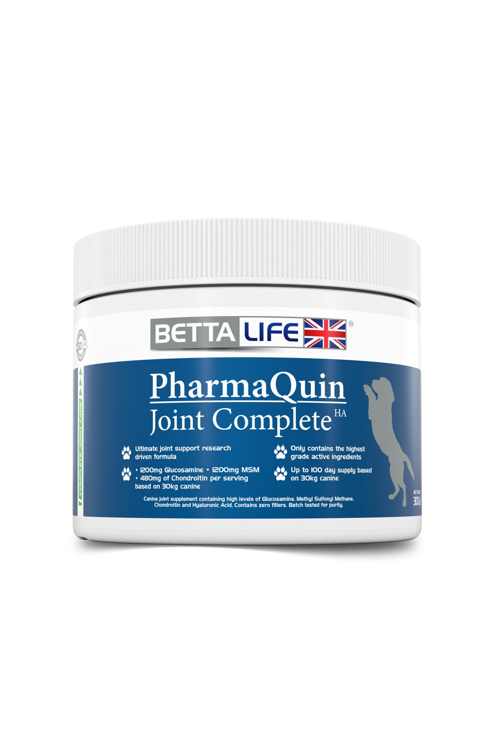 Betta Life Suplemento canino PharmaQuin Joint Complete Ha, 300 g Perro