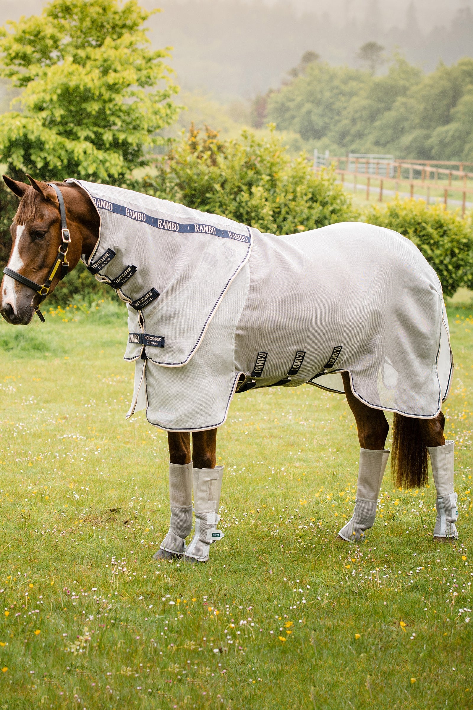 Horseware Rambo Tech-Fit Flyboot (Set of 4) Leg Protection & Hoof Protection for Horses