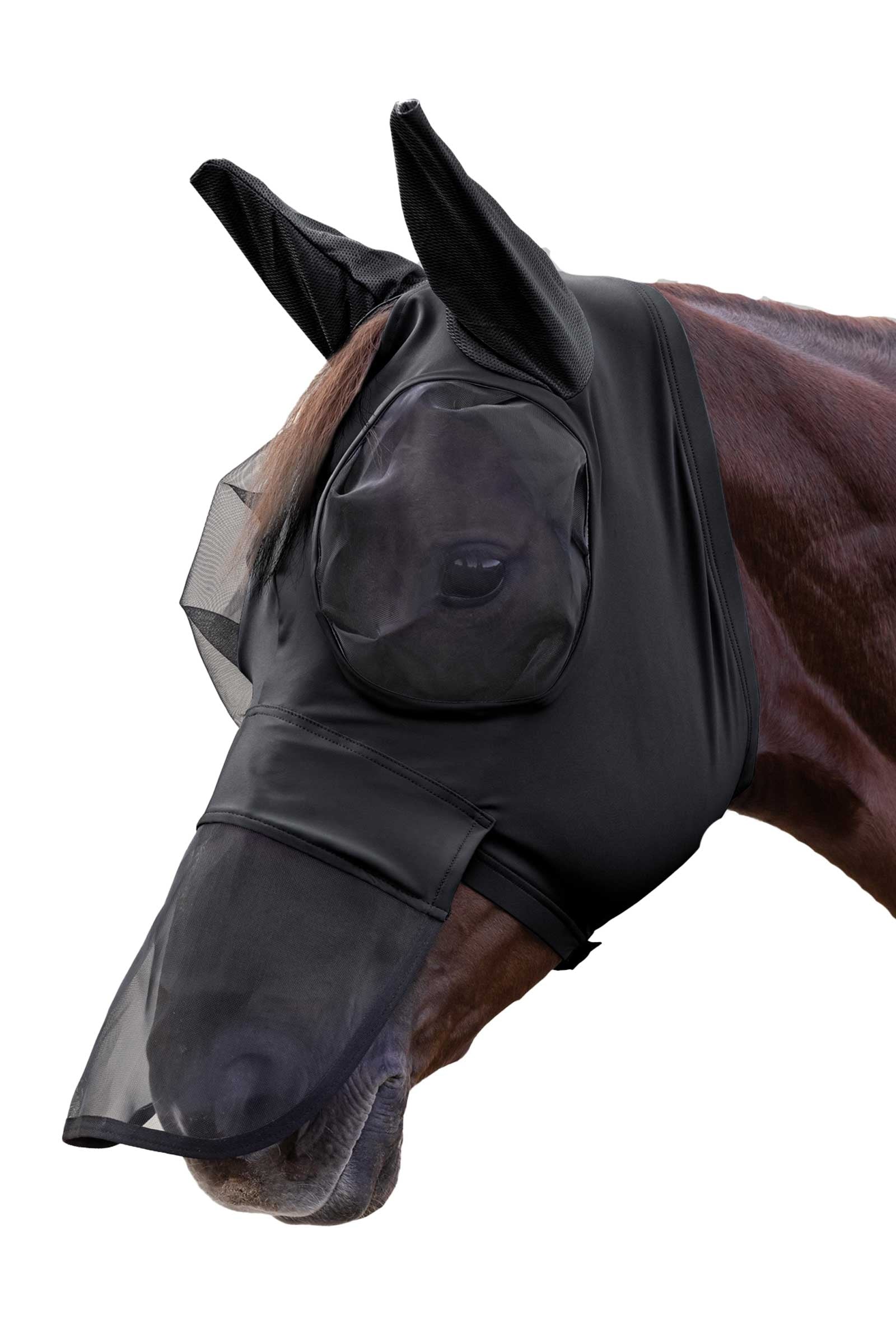 Waldhausen Puck Fly Mask With Nose Protection Antifly Protection for Horses