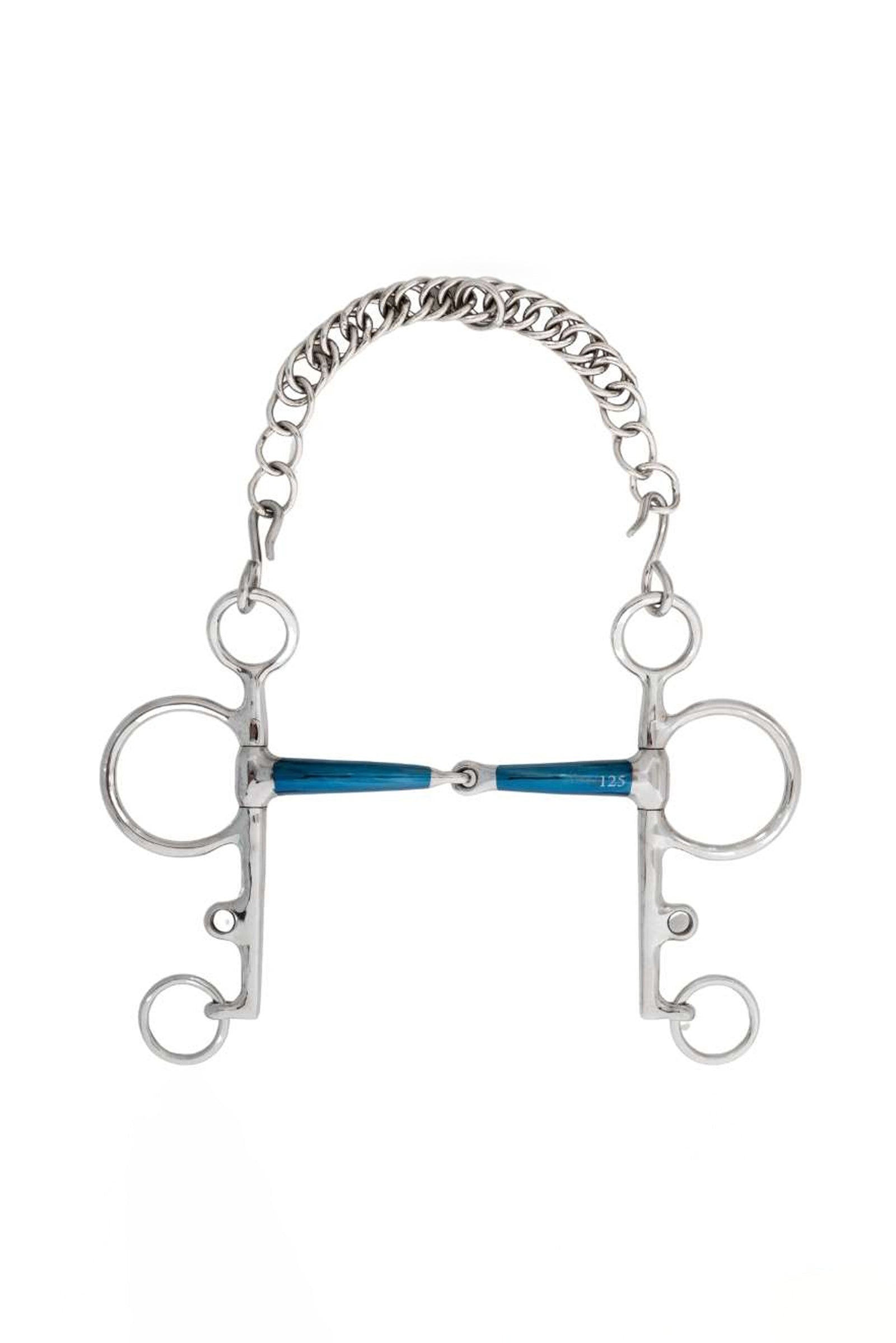 Kavalkade bocado pelham ergonómico, simple articulación, largo, 14 mm Filetes y Bocados