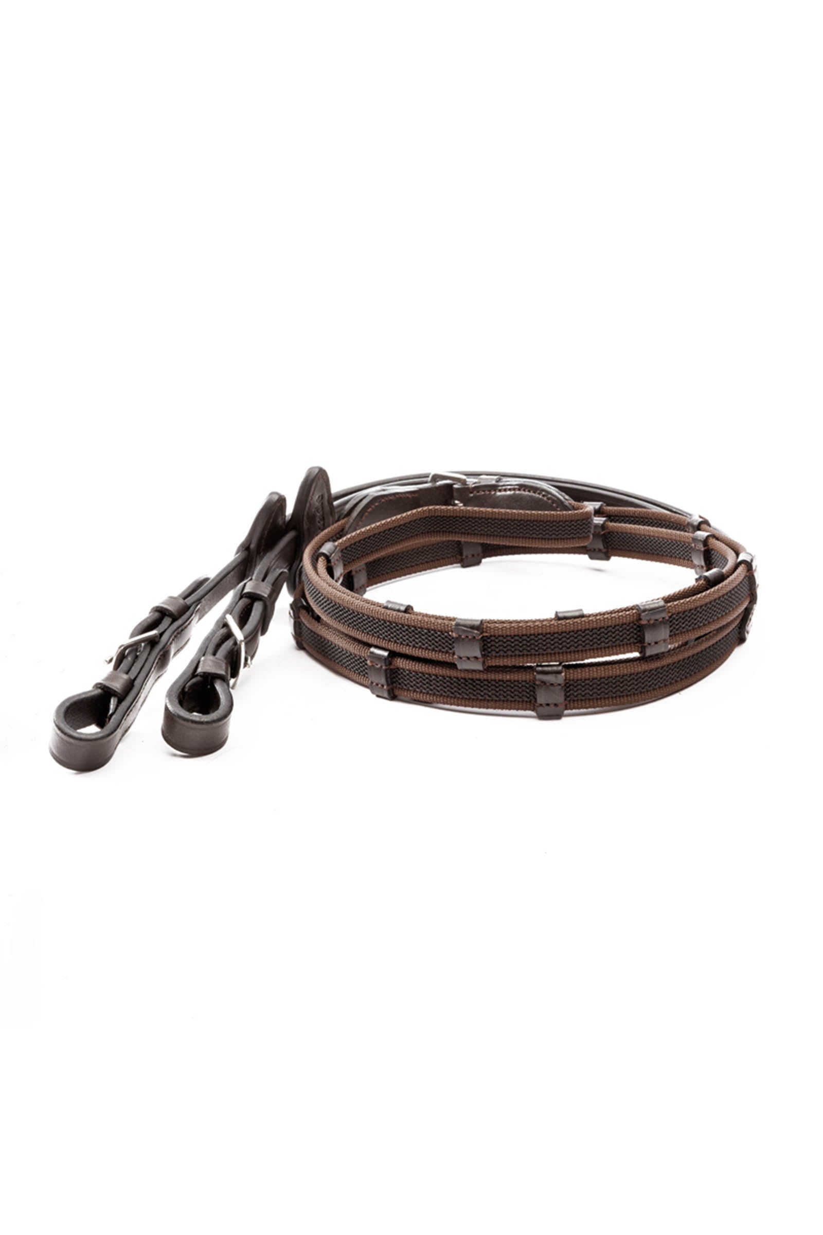 Kavalkade Double Ridge Rubberised Reins With 10 Stops, 16 mm Cabezadas de montar & Riendas