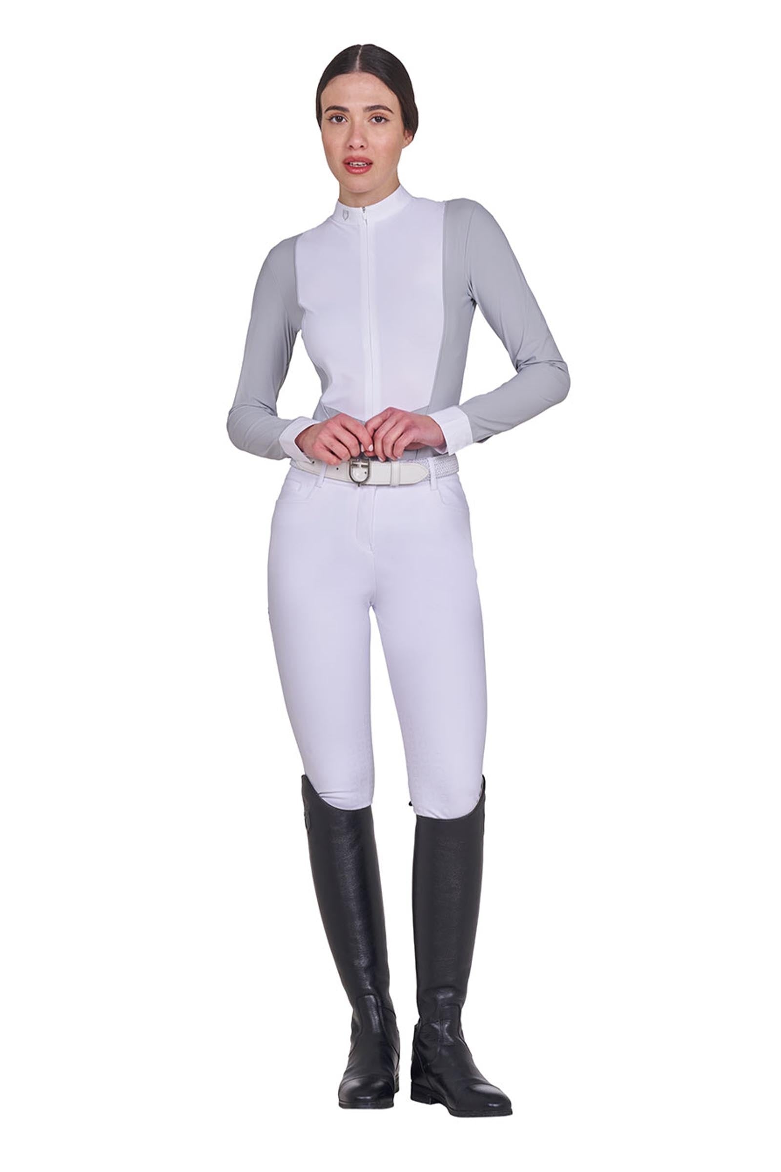 Equestro SS2026 Women's Invisible ZIP Competition Polo Shirt LS Women’s Riding Clothing